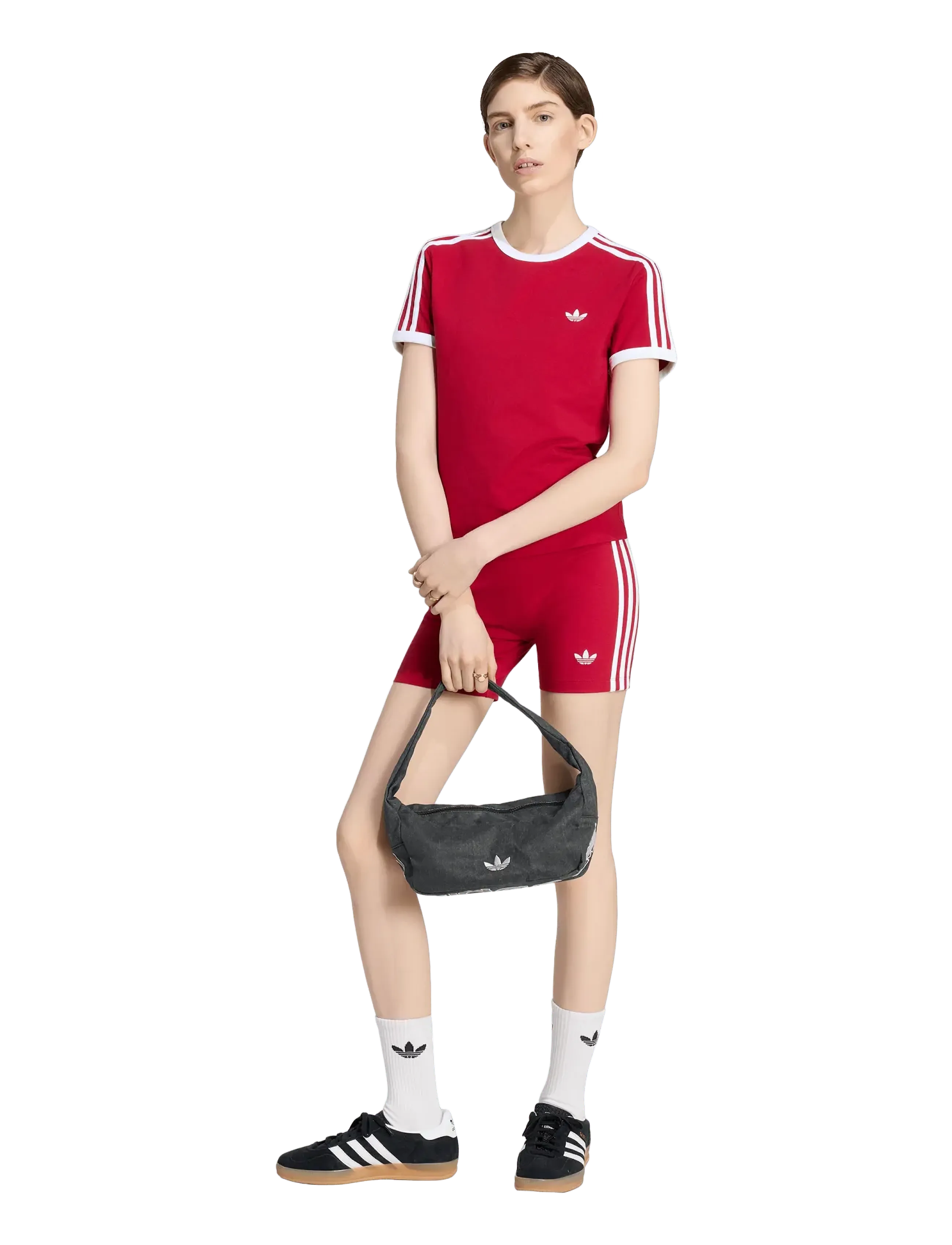 adidas Originals - 3S TEE SLIM - t-shirts - tmvire/white - 0