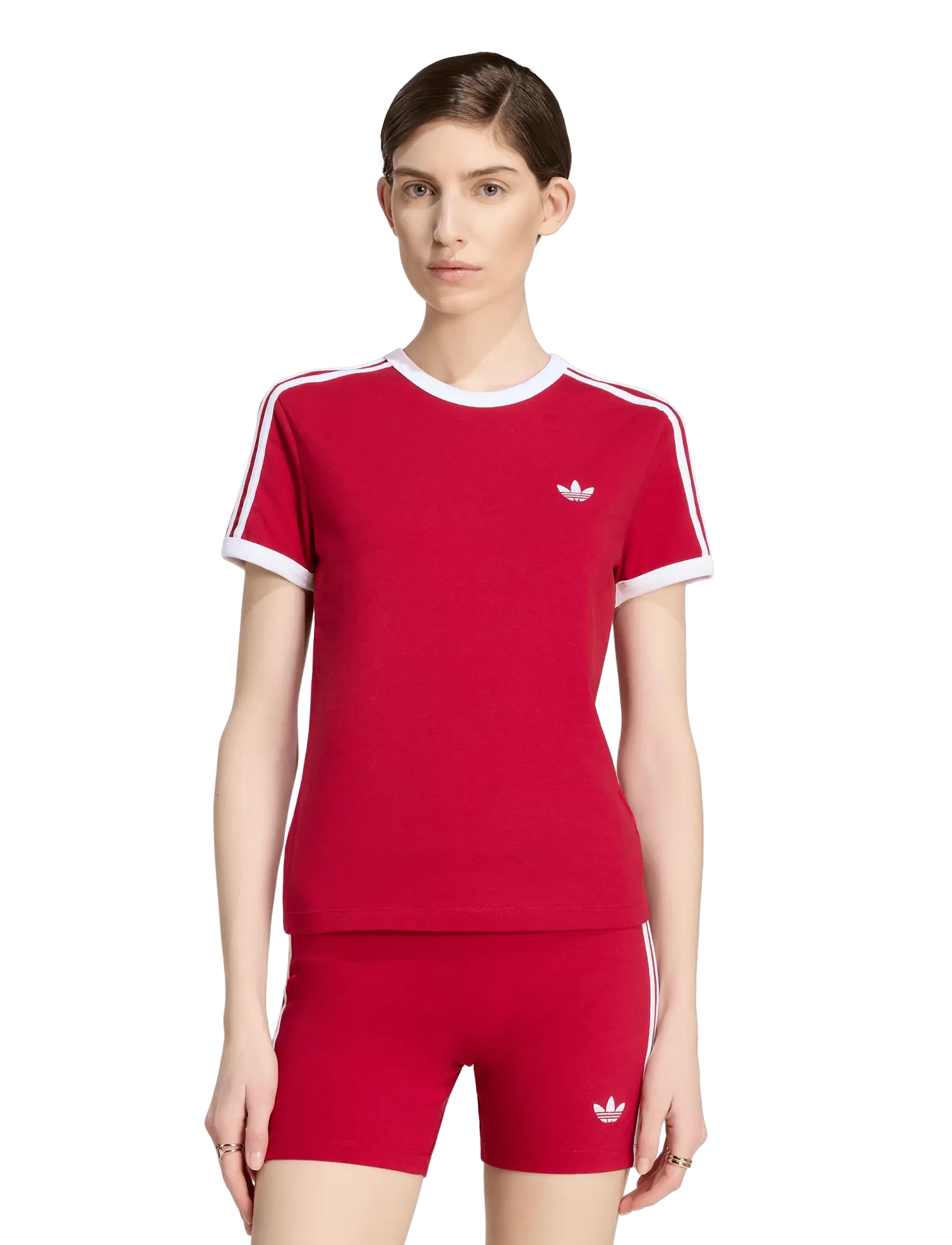 adidas Originals - 3S TEE SLIM - t-shirts - tmvire/white - 2