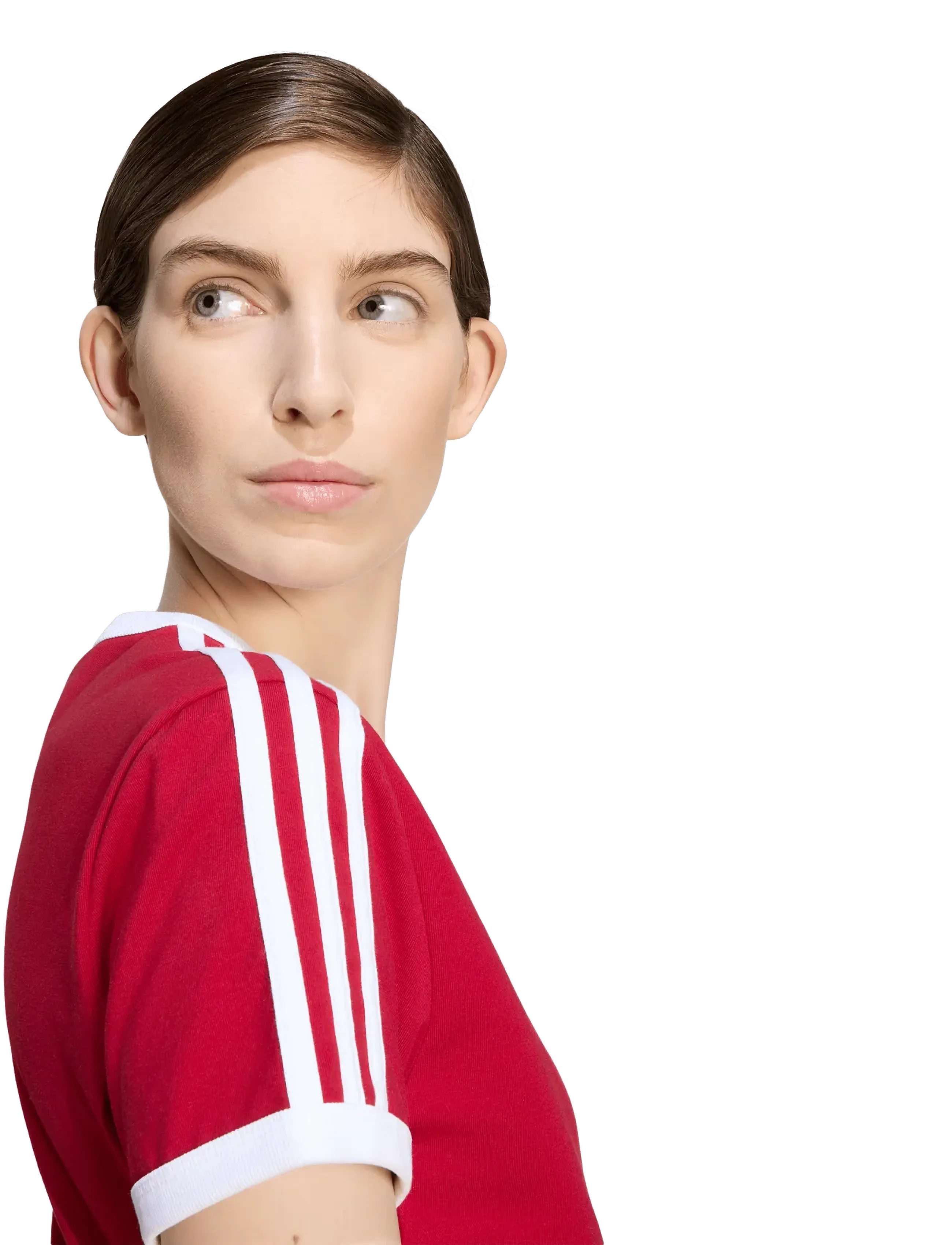 adidas Originals - 3S TEE SLIM - t-shirts - tmvire/white - 4