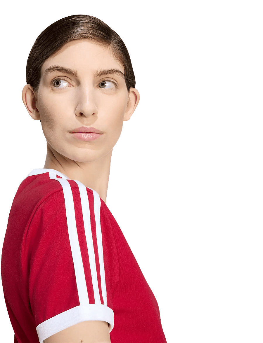 adidas Originals - 3S TEE SLIM - t-shirts - tmvire/white - 4