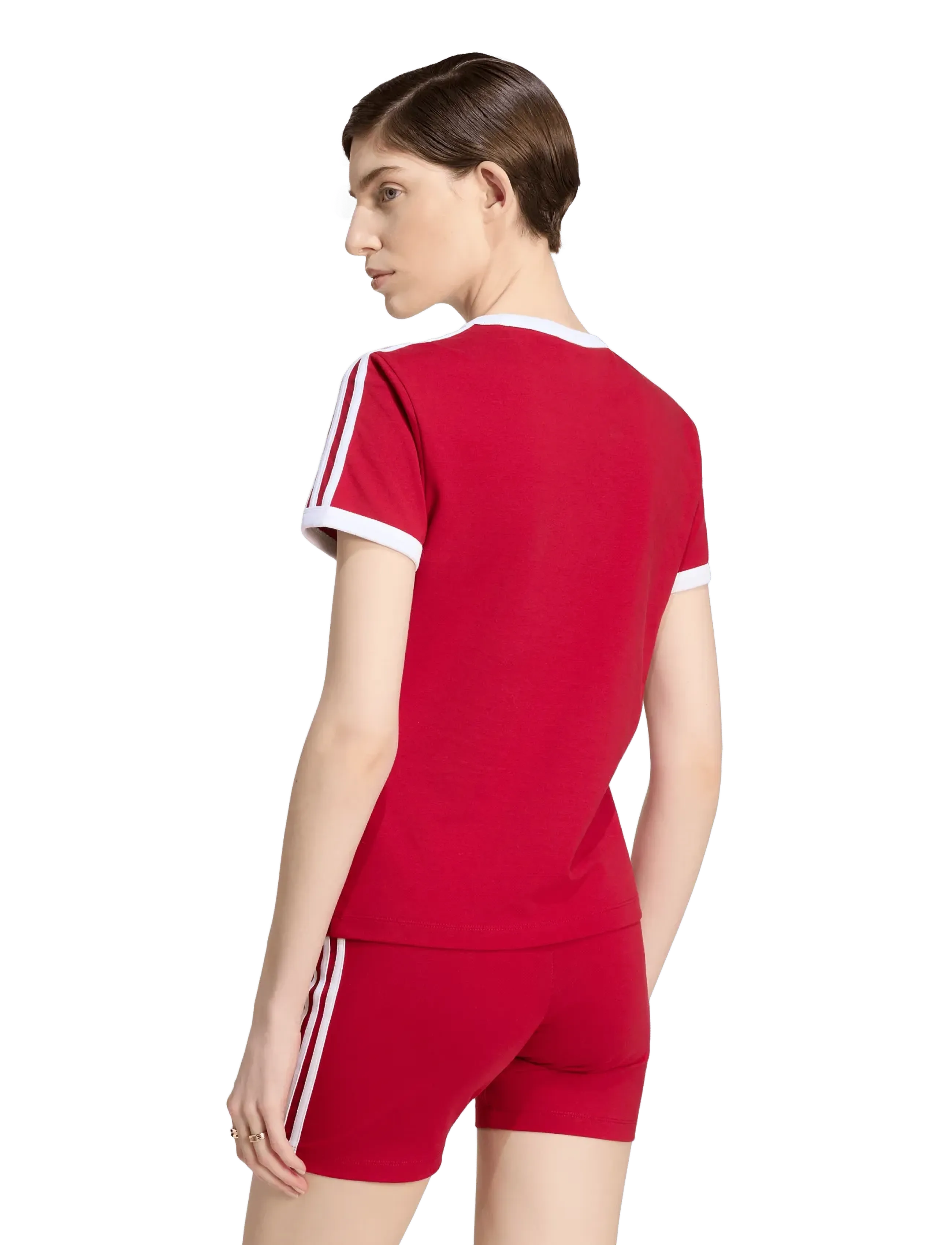 adidas Originals - 3S TEE SLIM - t-shirts - tmvire/white - 5