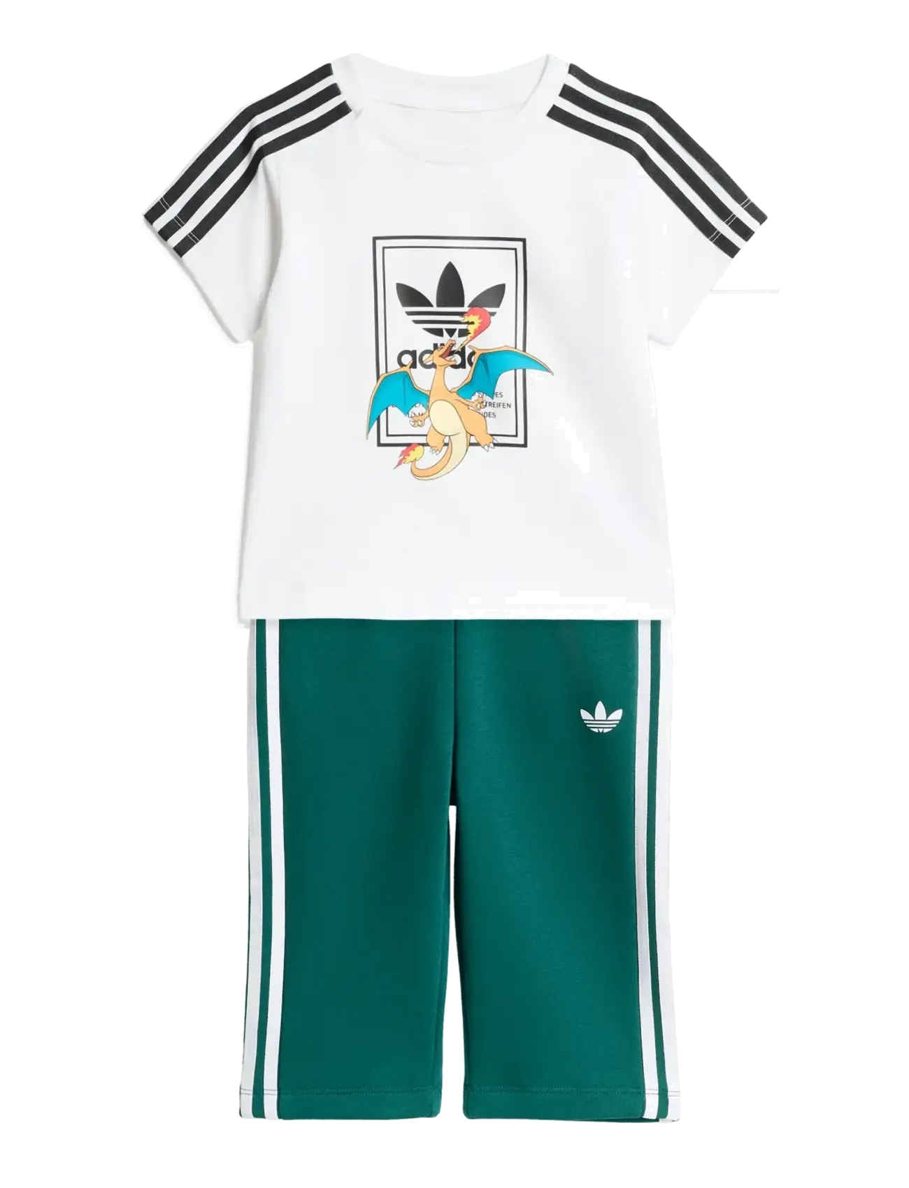 adidas Originals TEE SET - Tracksuits & 2-piece sets - WHITE/CGREEN / white