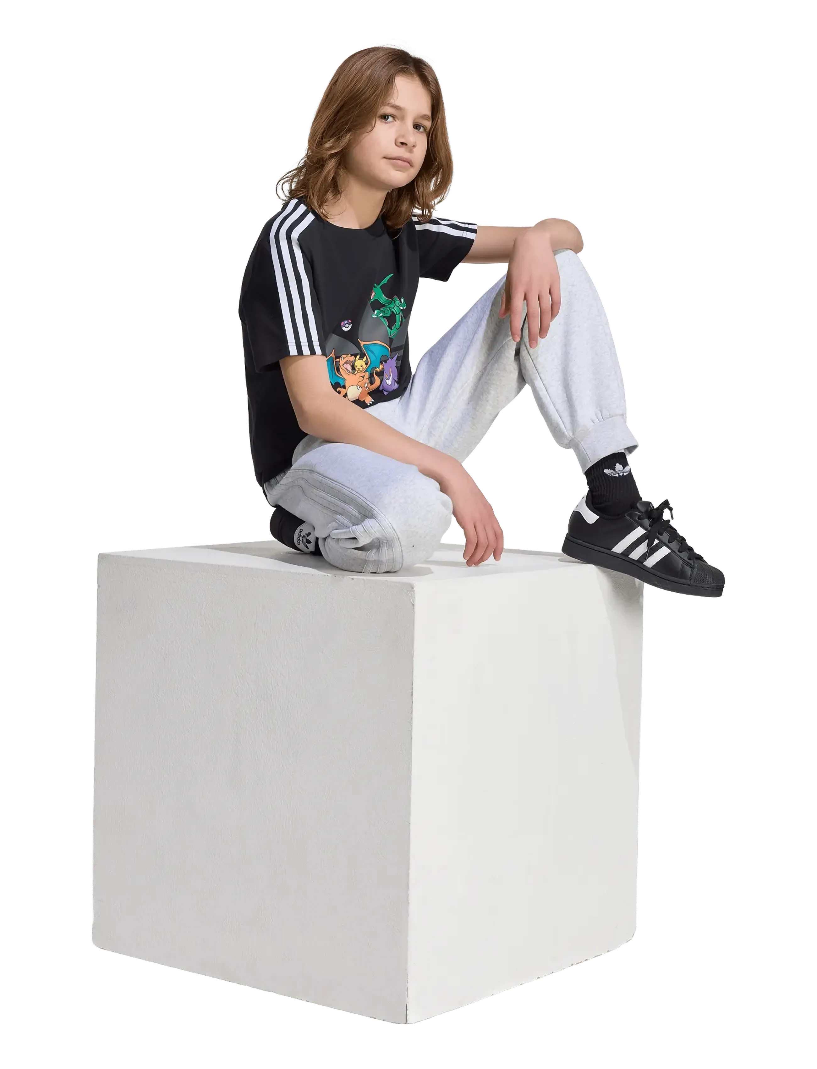 adidas Originals - GFX TEE - kortærmede t-shirts - black - 0