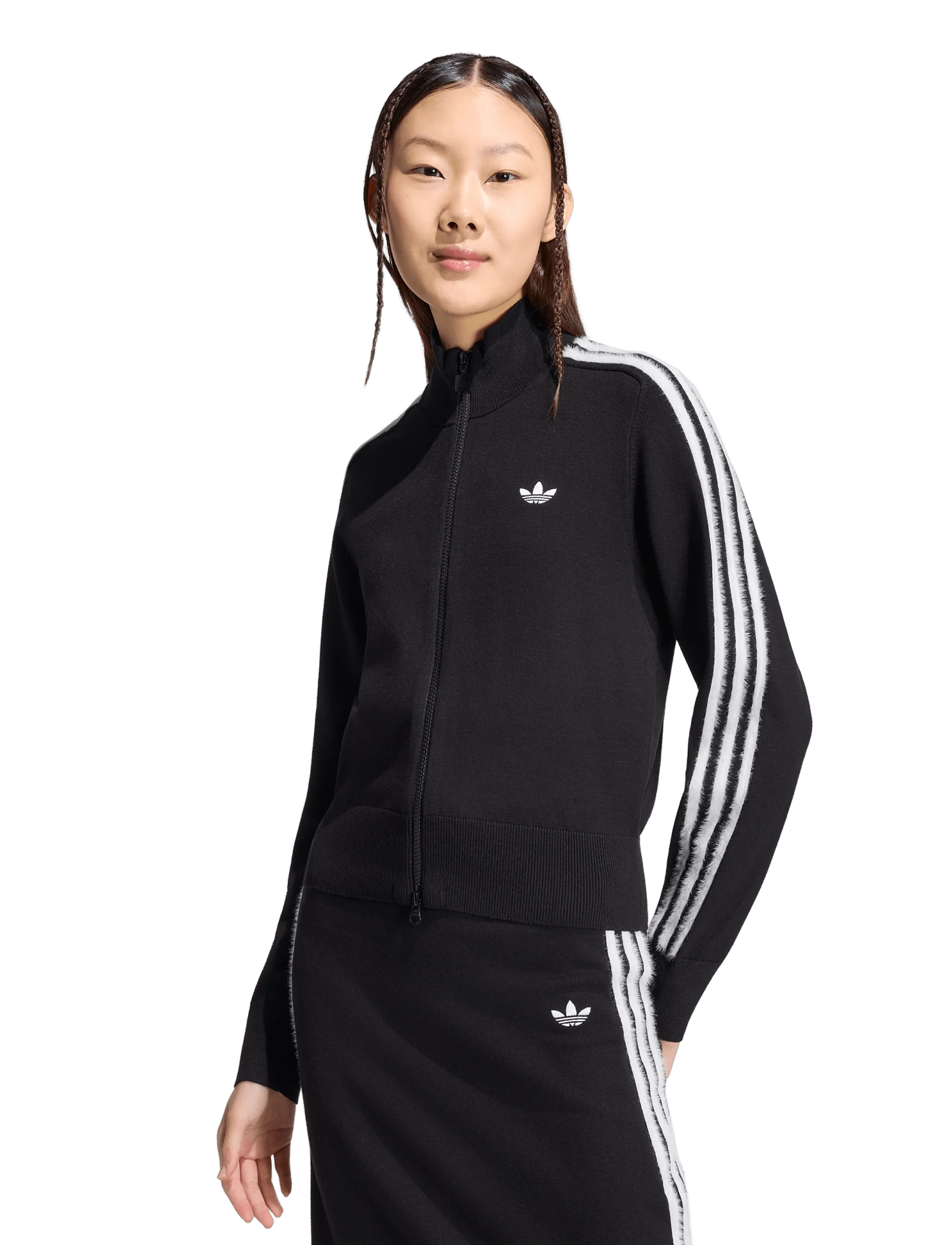 adidas Originals KNIT Firebird TT - adidas Originals - BLACK/WHITE / black
