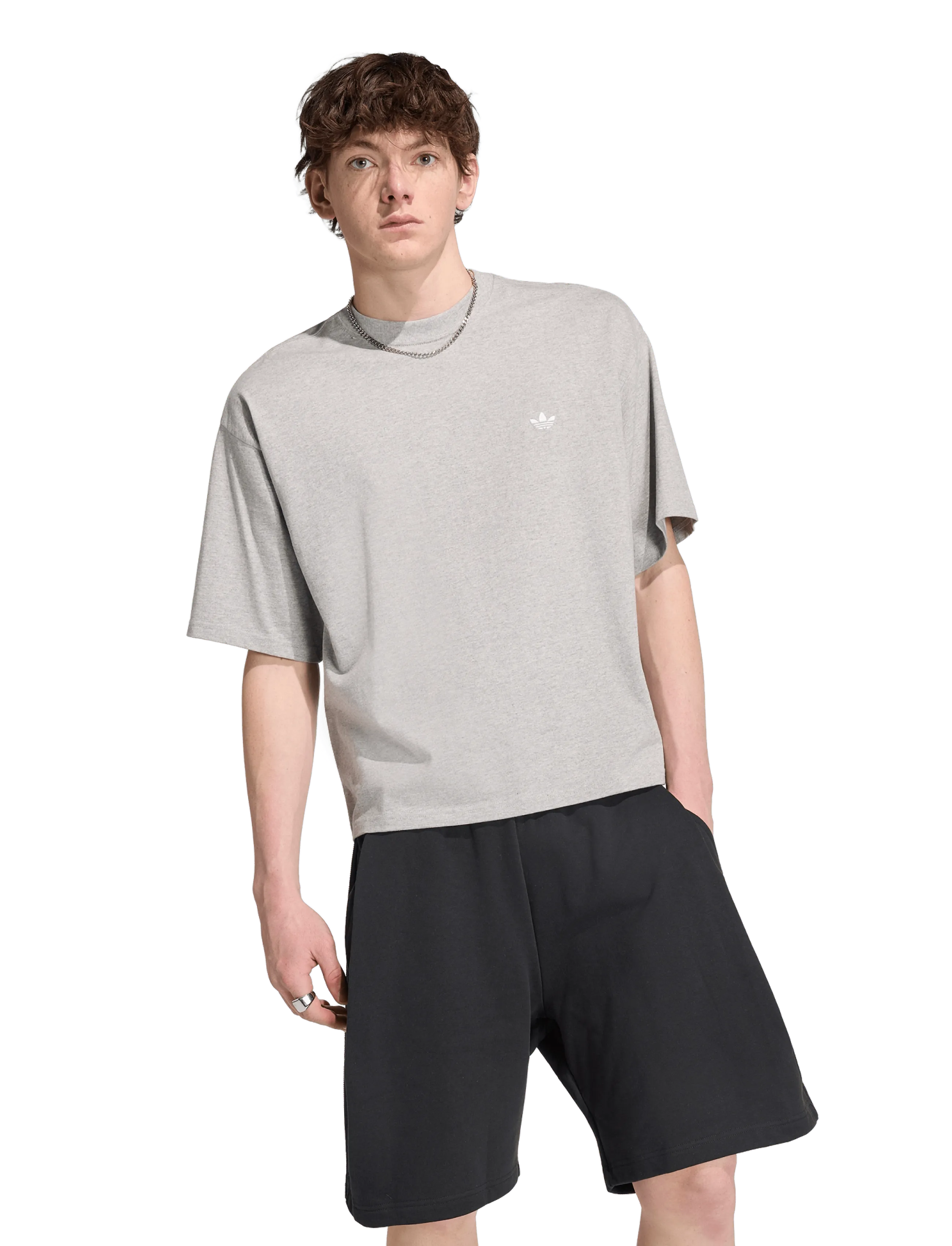 adidas Originals - ESS OS TEE - oberteile & t-shirts - mgreyh - 2