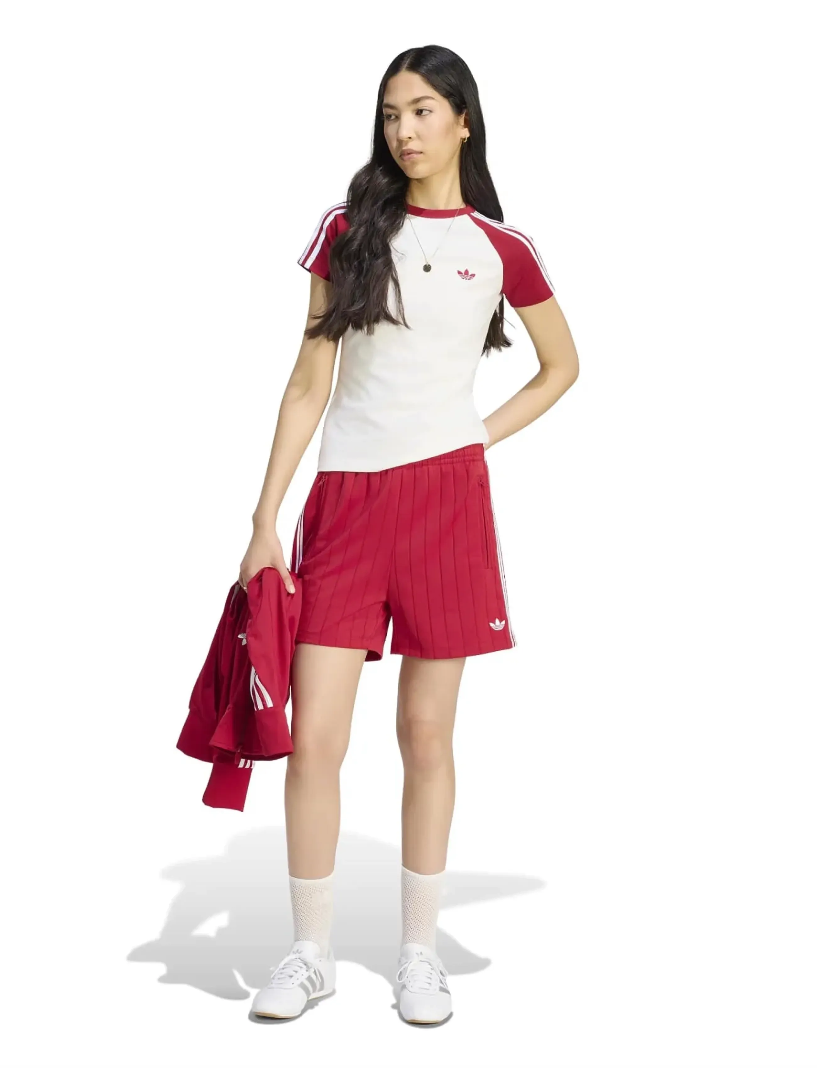 adidas Originals - Firebird SHORTS - casual shorts - tmvire/white/tmvire - 3