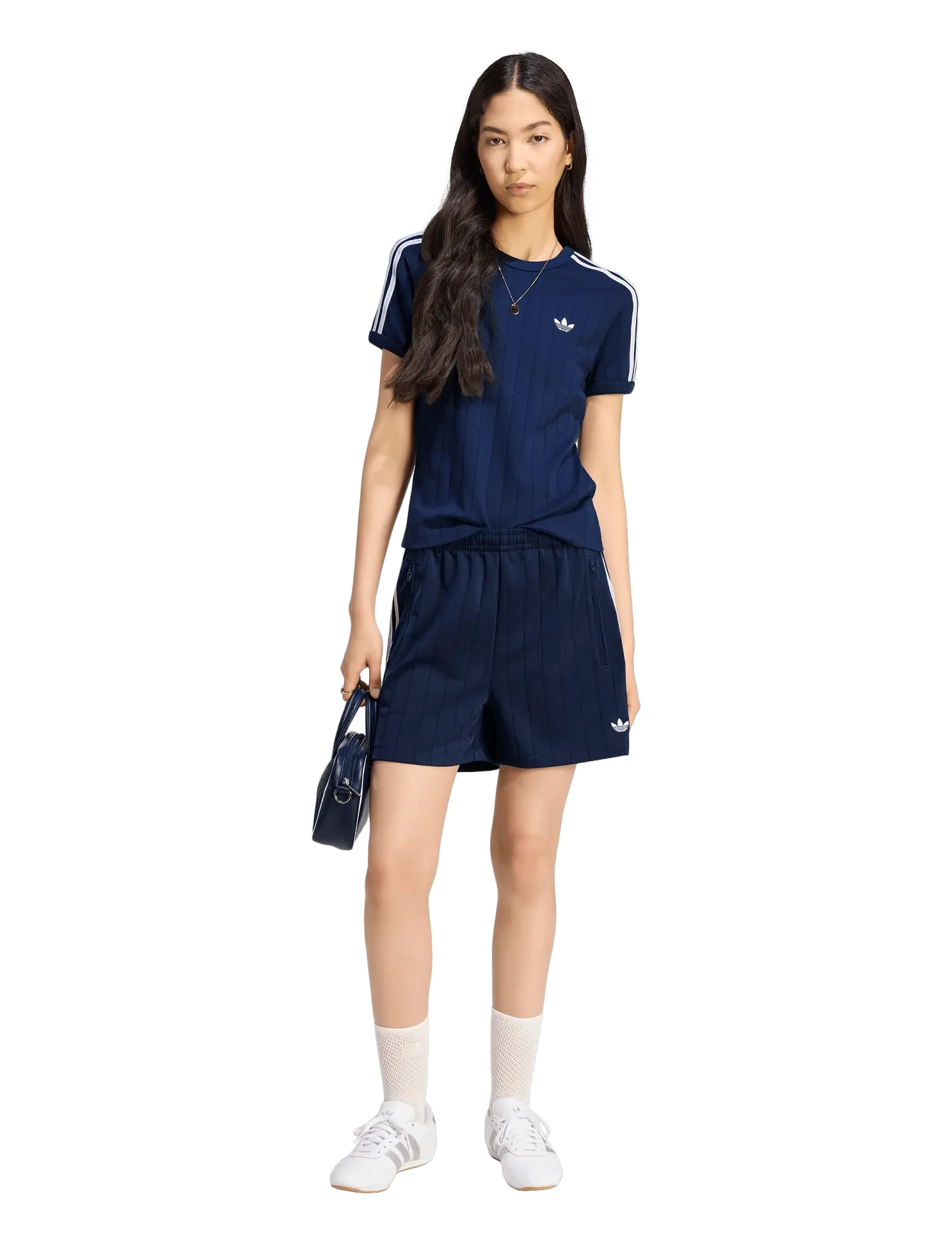 adidas Originals PSTRIPE SS TEE - T-Shirts - NINDIG/WHITE/GRETWO / navy