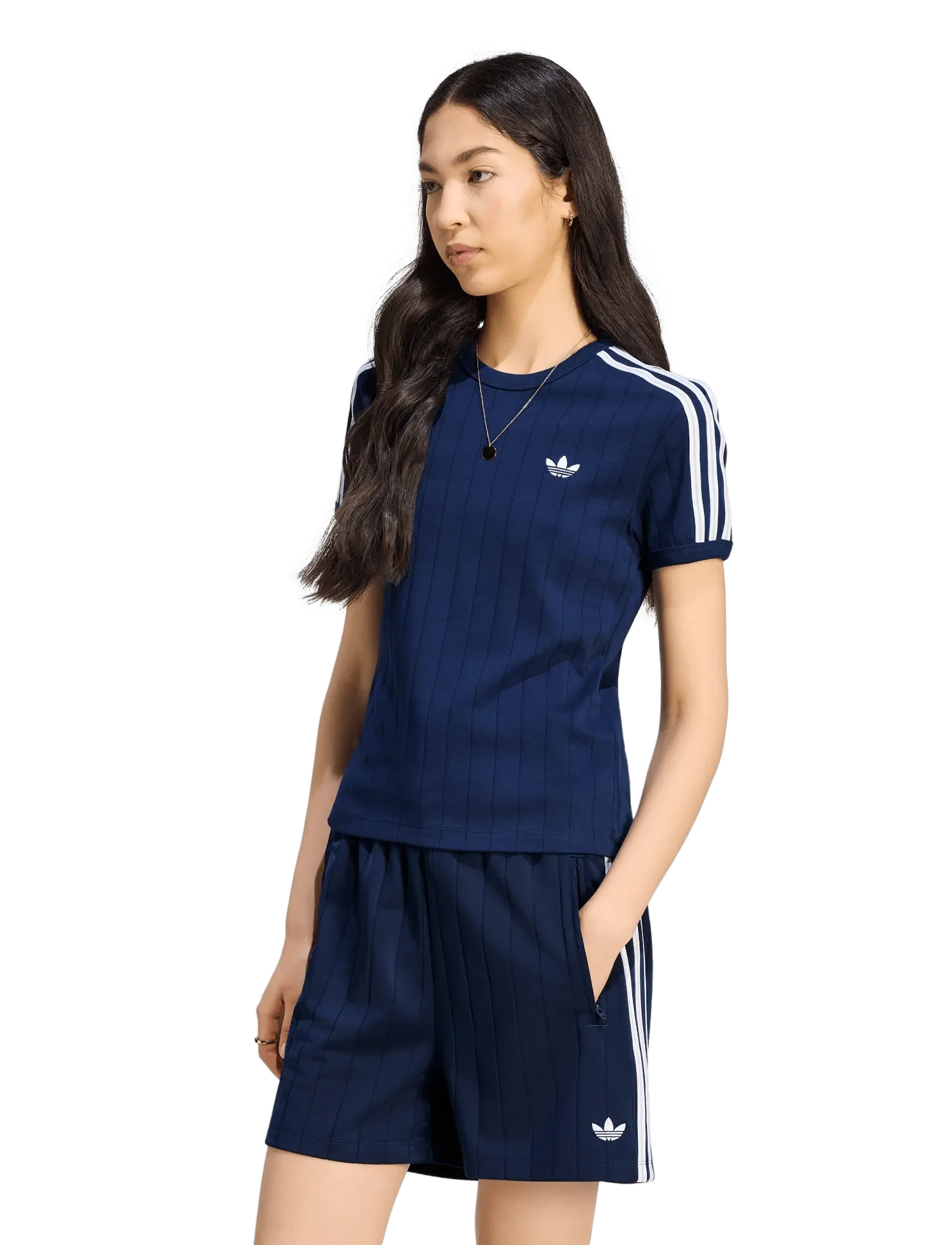adidas Originals - PSTRIPE SS TEE - t-shirts - nindig/white/gretwo - 3
