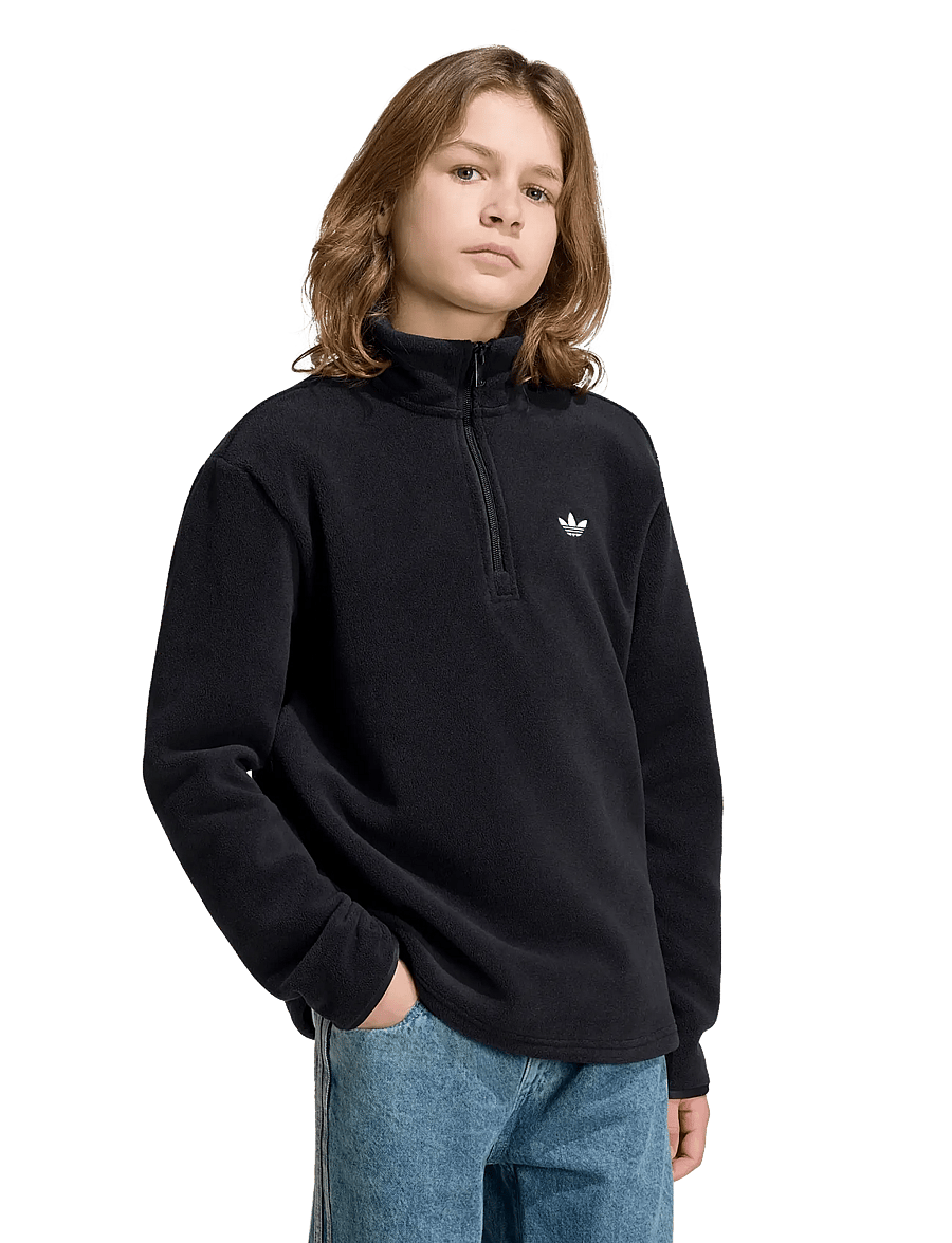adidas Originals - FLEECE HALFZIP - insulated jackets - black - 0