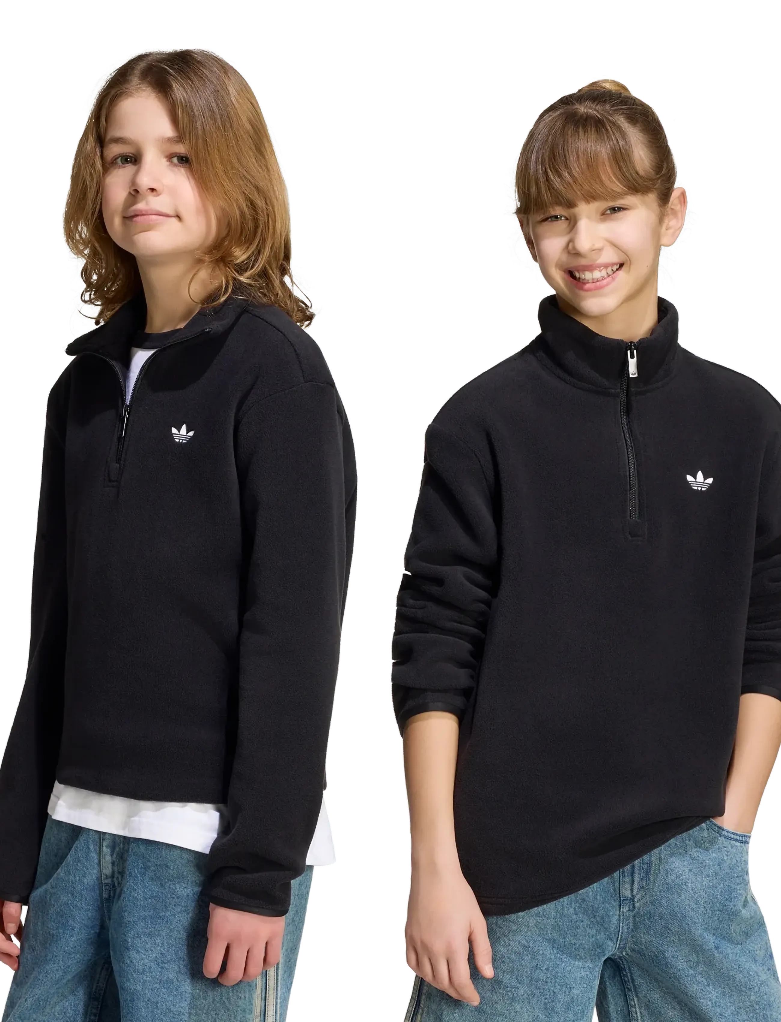 adidas Originals - FLEECE HALFZIP - insulated jackets - black - 4