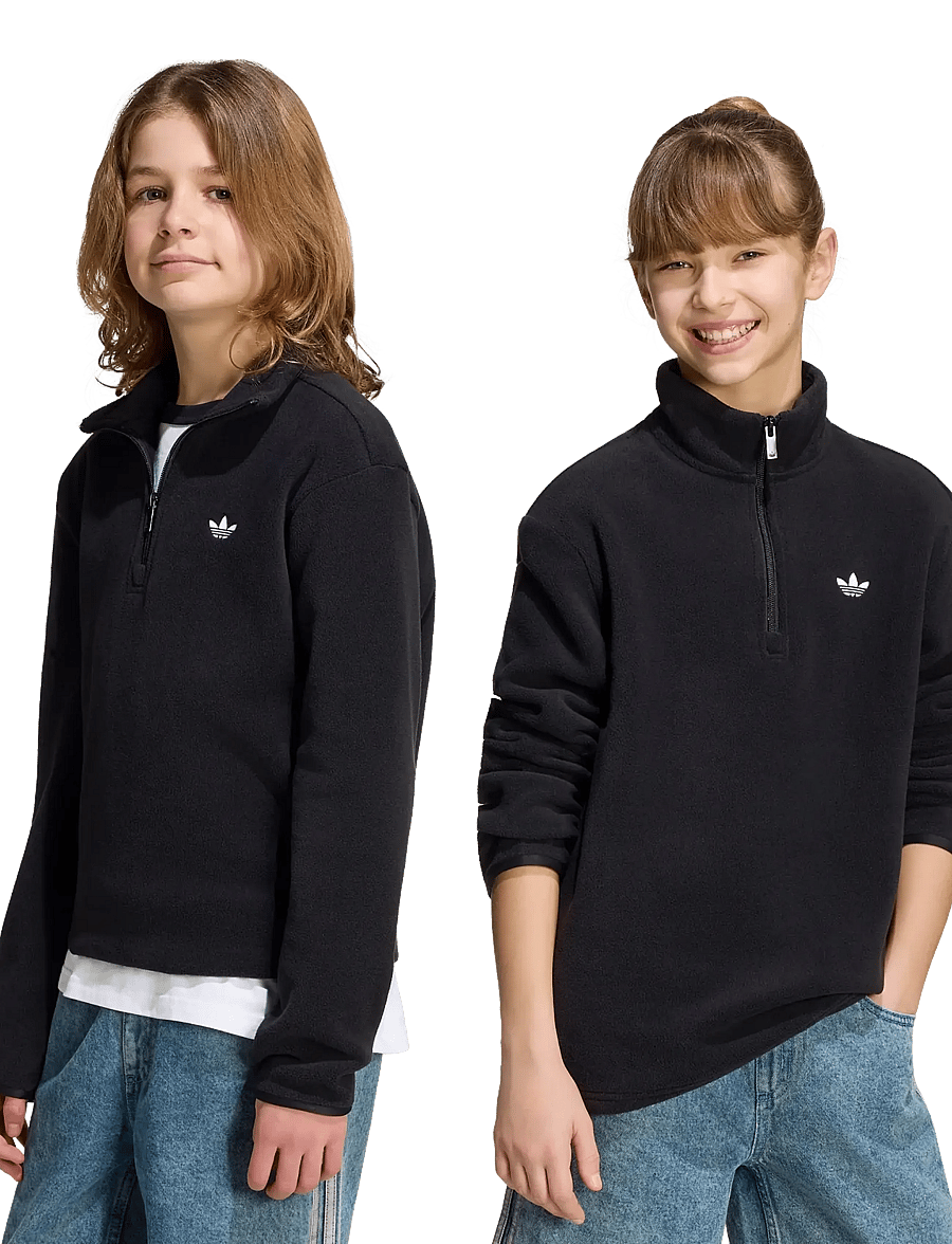 adidas Originals - FLEECE HALFZIP - insulated jackets - black - 4