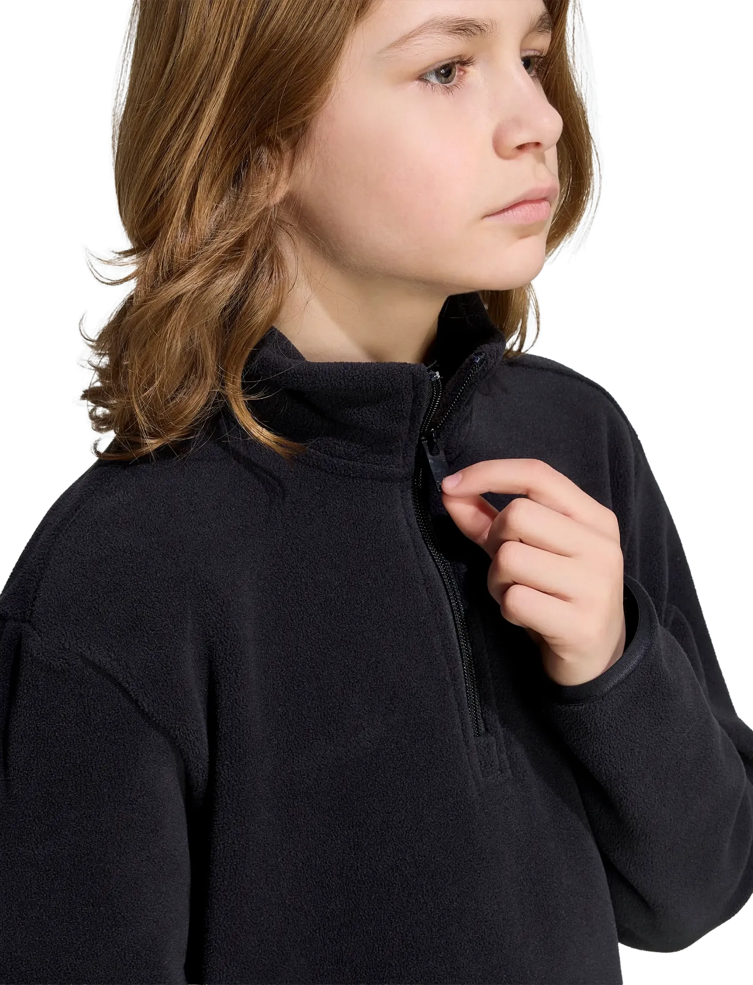 adidas Originals - FLEECE HALFZIP - insulated jackets - black - 5