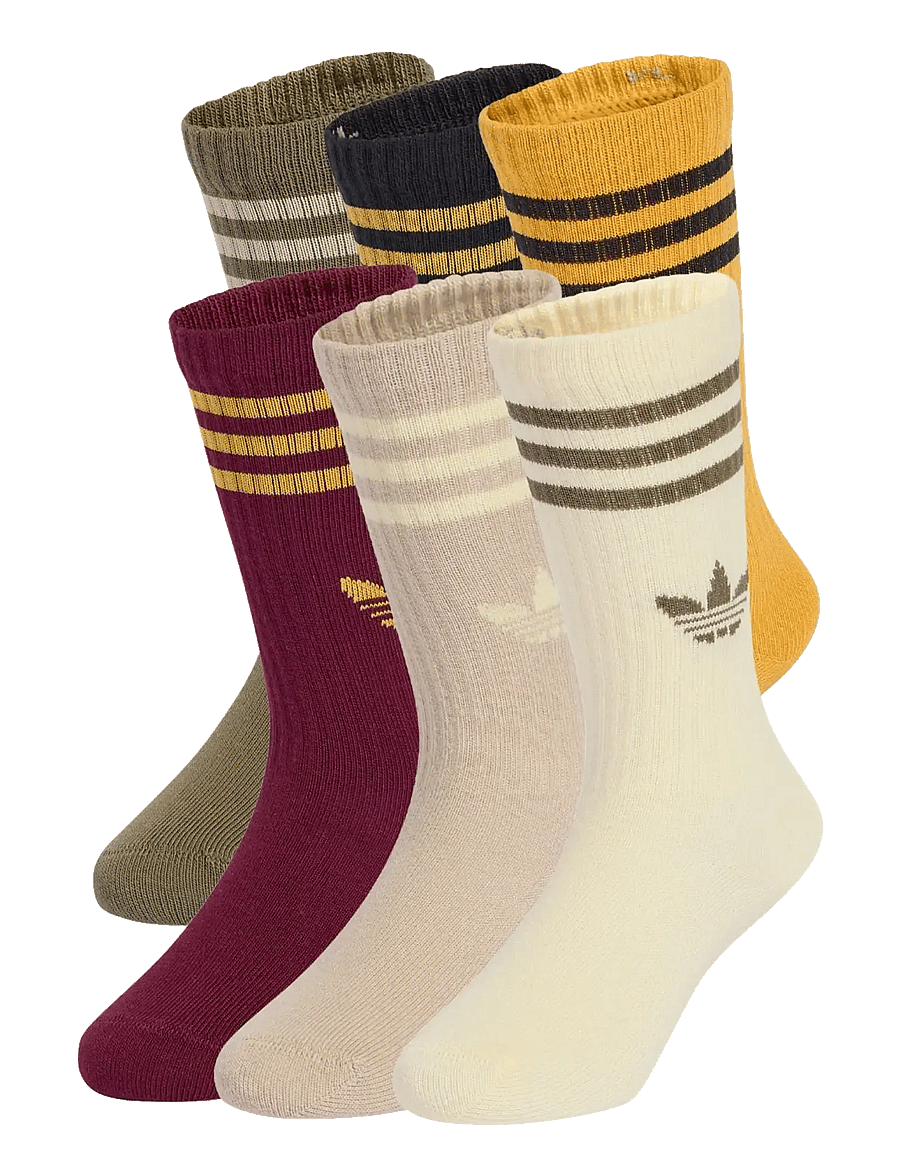 adidas Originals - 3S CREW S 6P K - strømper - maroon/preyel/warvan - 0