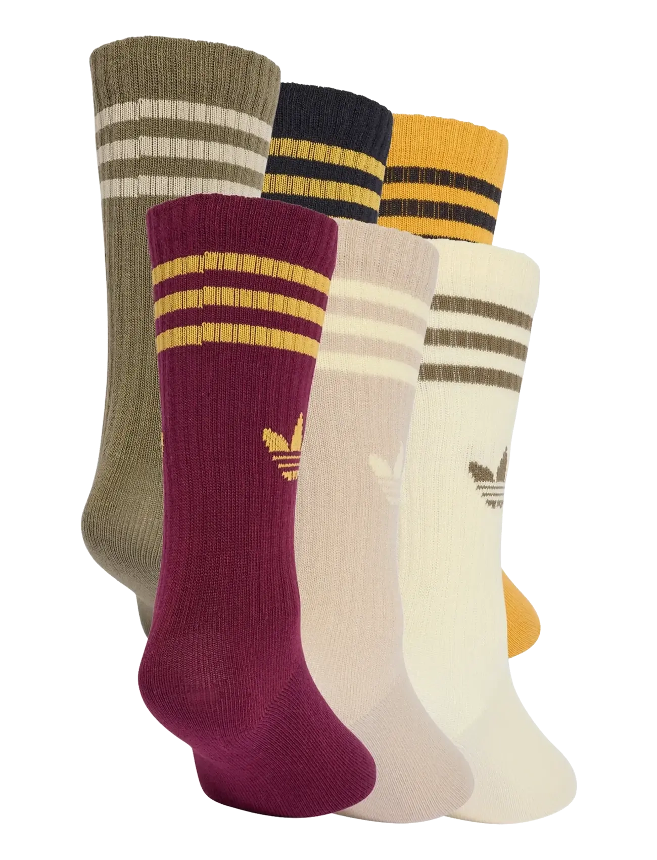 adidas Originals - 3S CREW S 6P K - strømper - maroon/preyel/warvan - 1