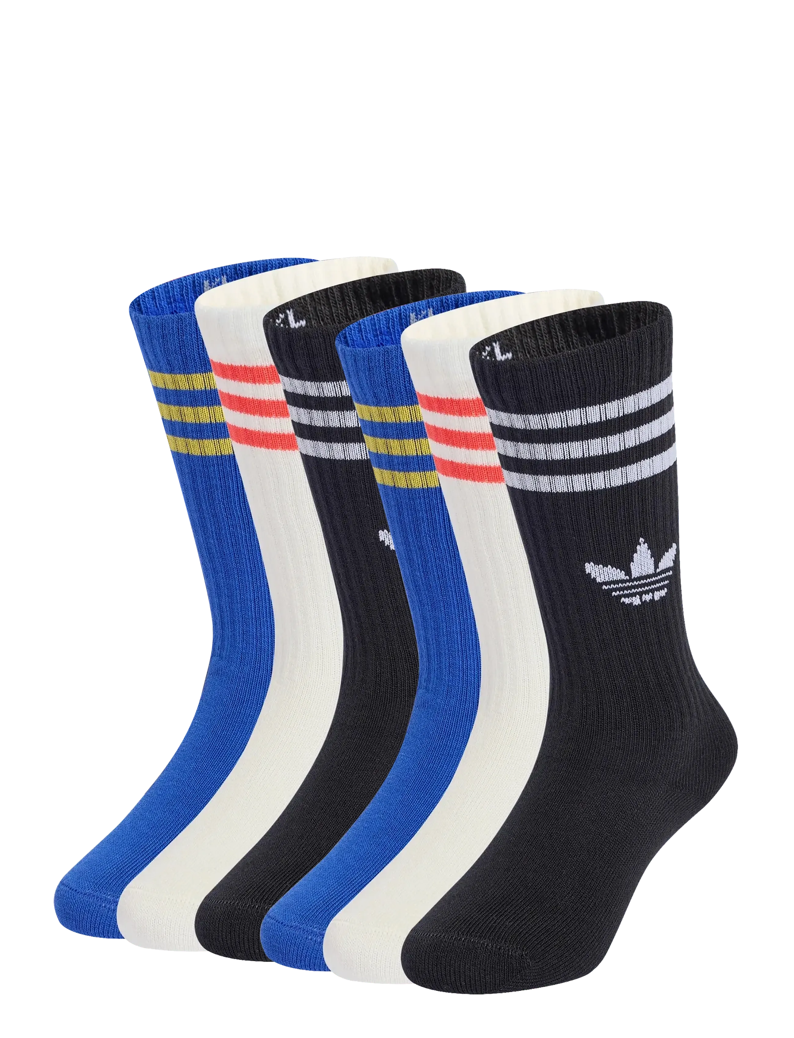 adidas Originals 3S Crew S 6P K, 16-18, Multi/patterned, Sport > Socks, Børn