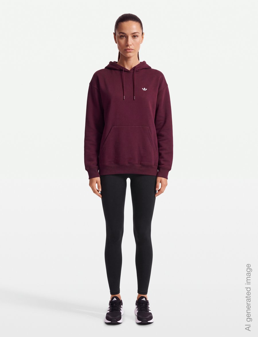 adidas Originals - ESS FL HD OS - huvtröjor - maroon - 0