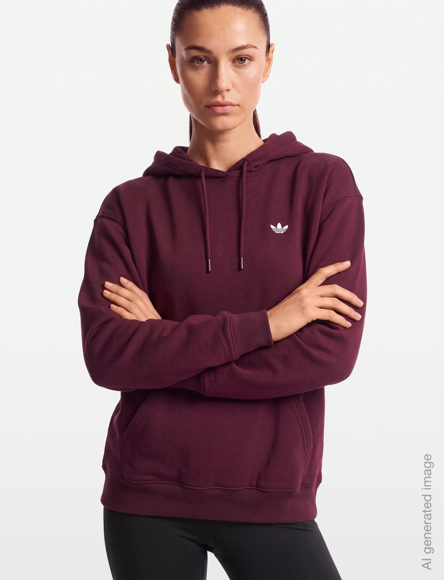 adidas Originals - ESS FL HD OS - huvtröjor - maroon - 3