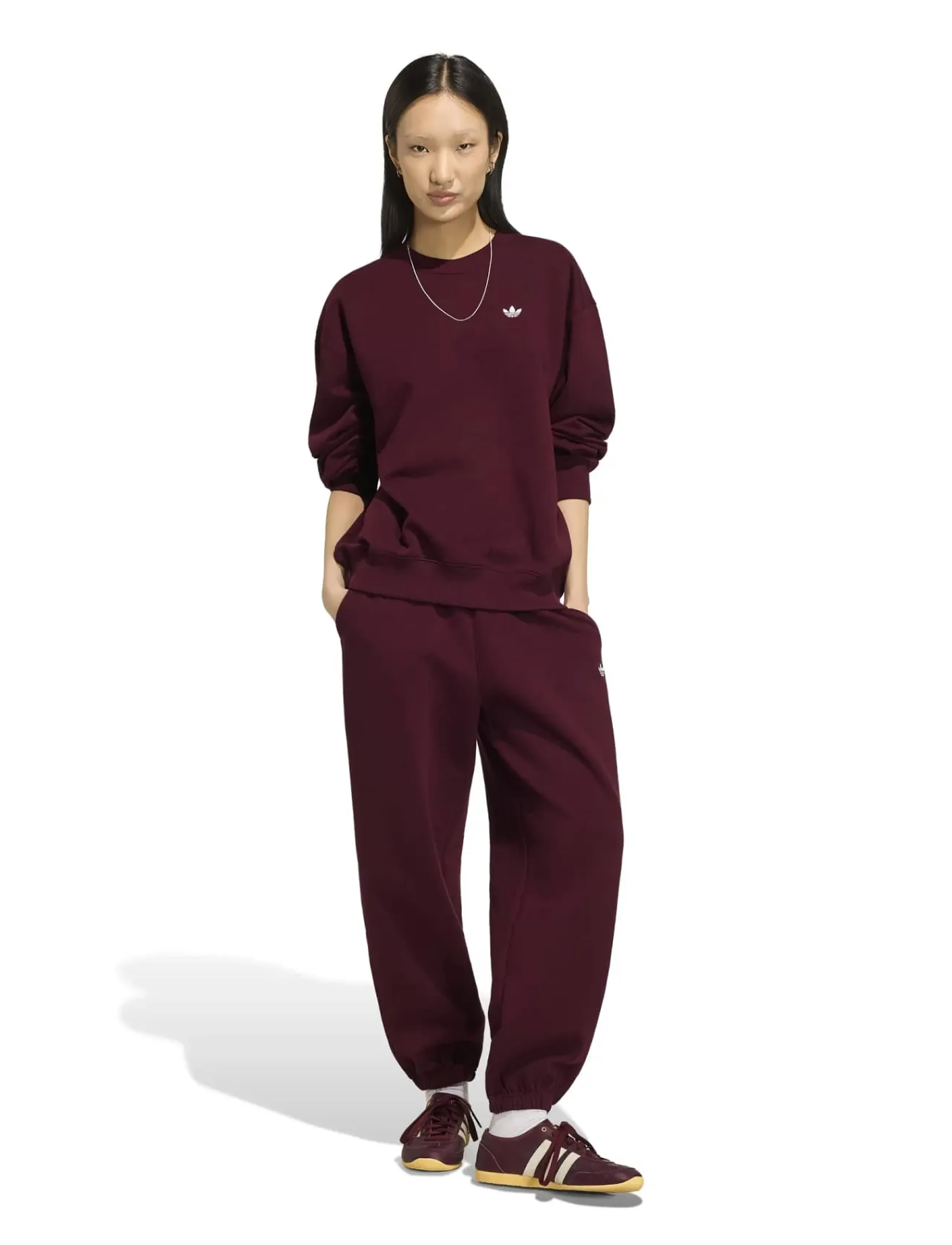 adidas Originals - ESS FL CRW OS - sweatshirts - maroon - 3