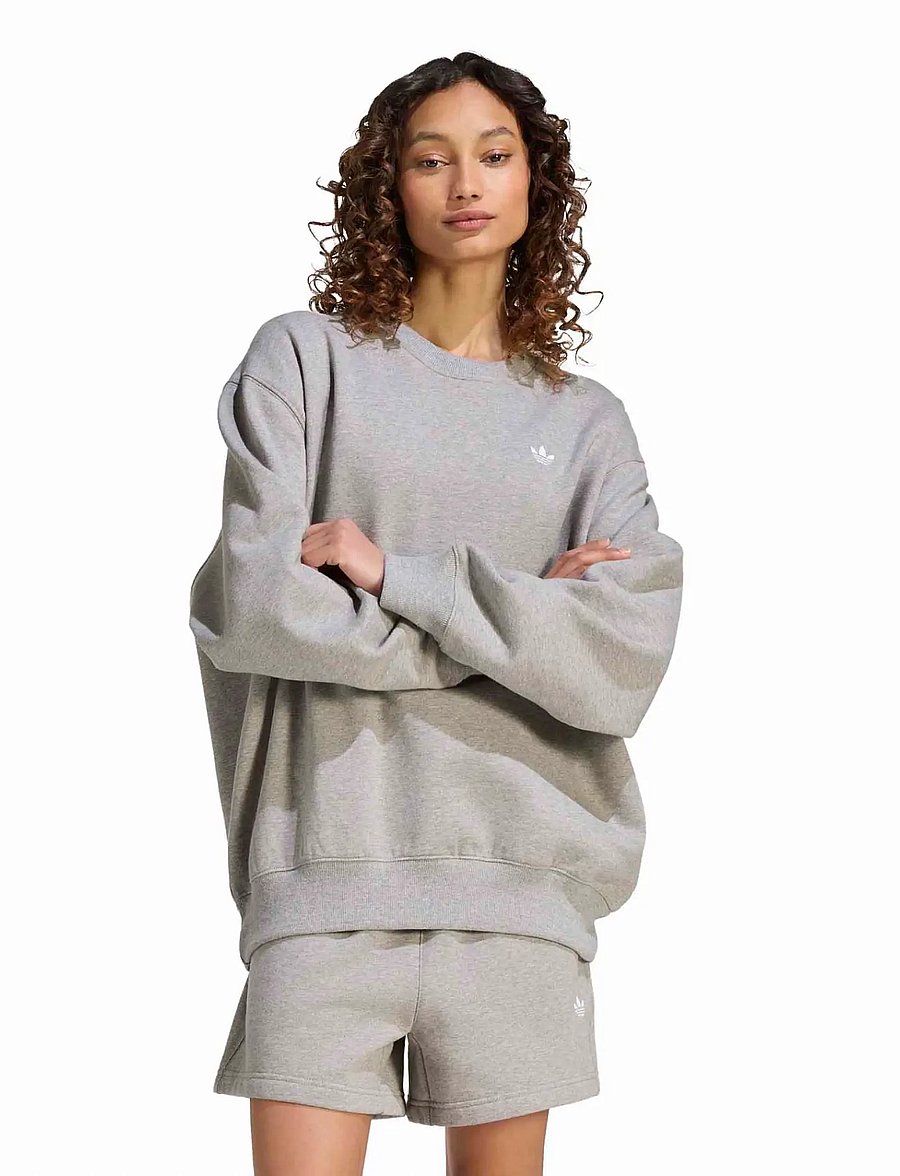adidas Originals - ESS FL CRW OS - sweatshirts - mgreyh - 0