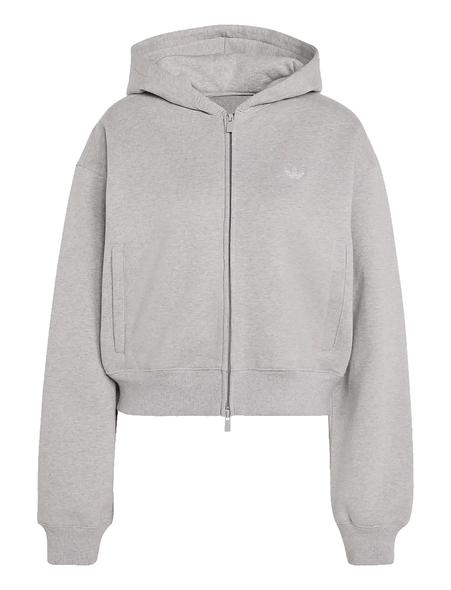 adidas Originals - ESS FL CP FZ HD - overdele - mgreyh - 1