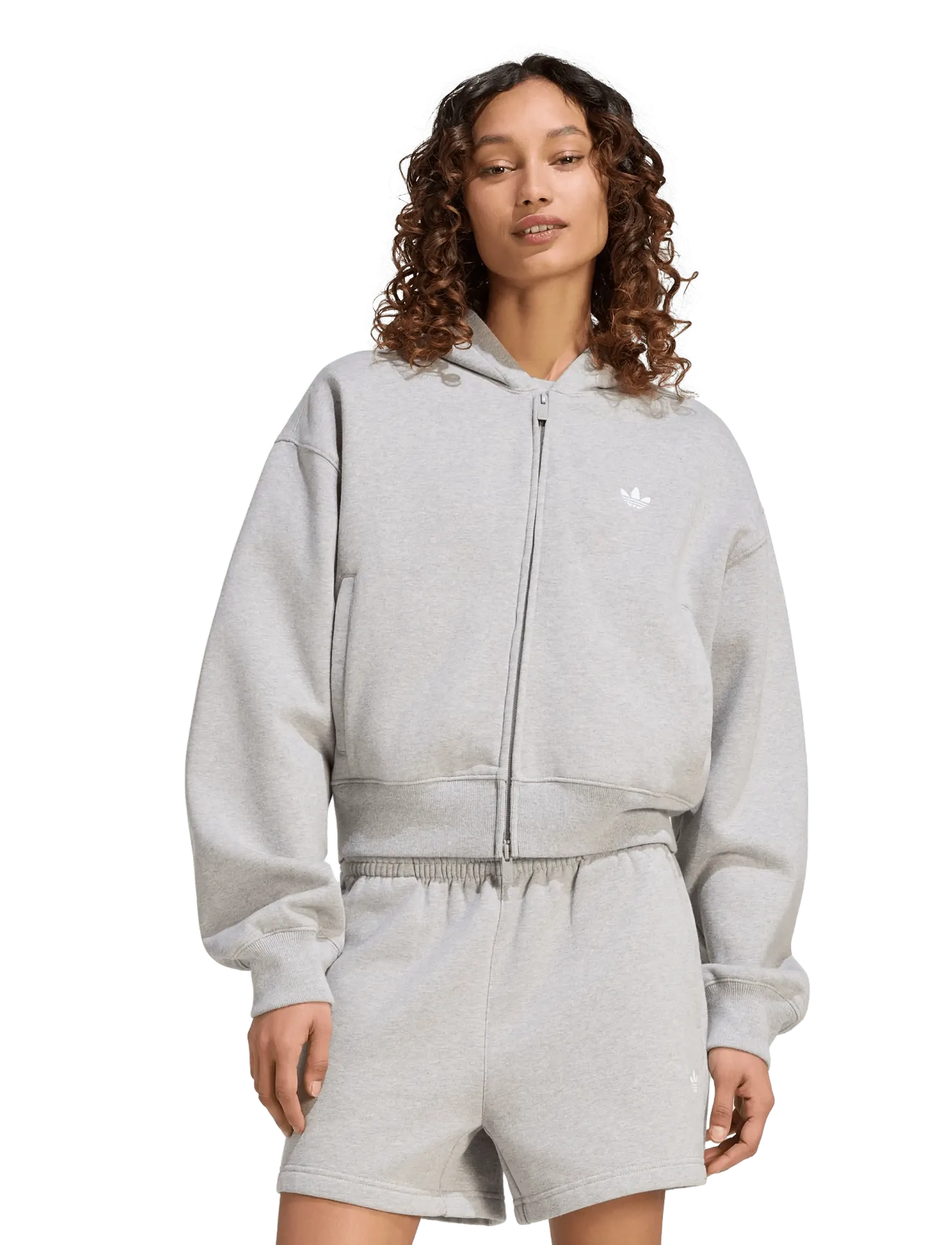 adidas Originals - ESS FL CP FZ HD - mgreyh - 2