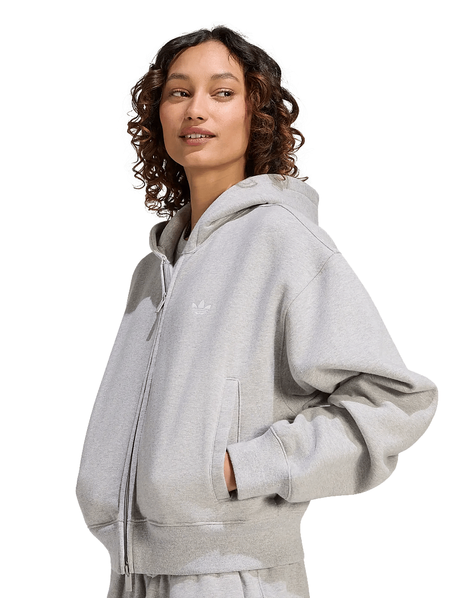 adidas Originals - ESS FL CP FZ HD - overdele - mgreyh - 4