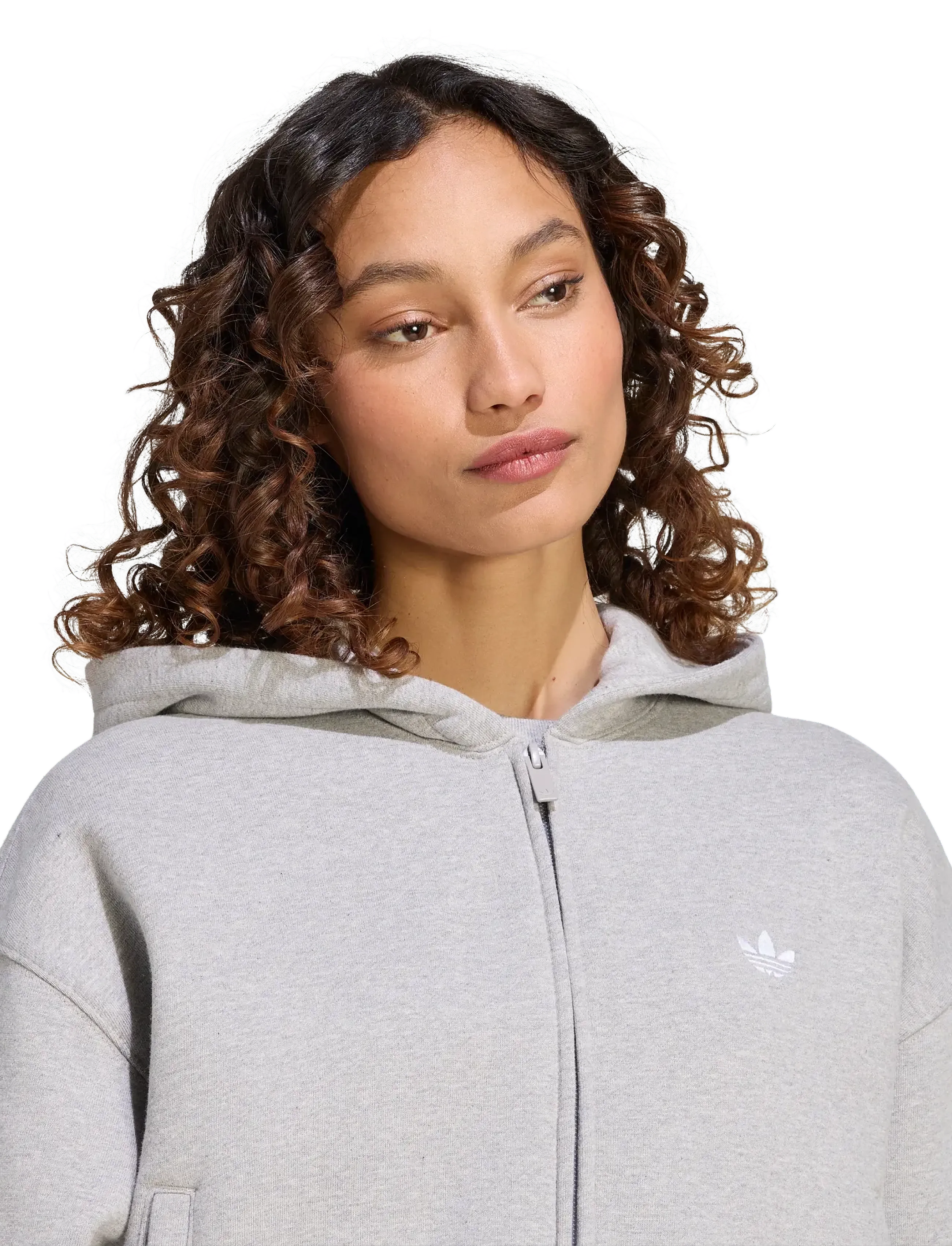 adidas Originals - ESS FL CP FZ HD - mgreyh - 5