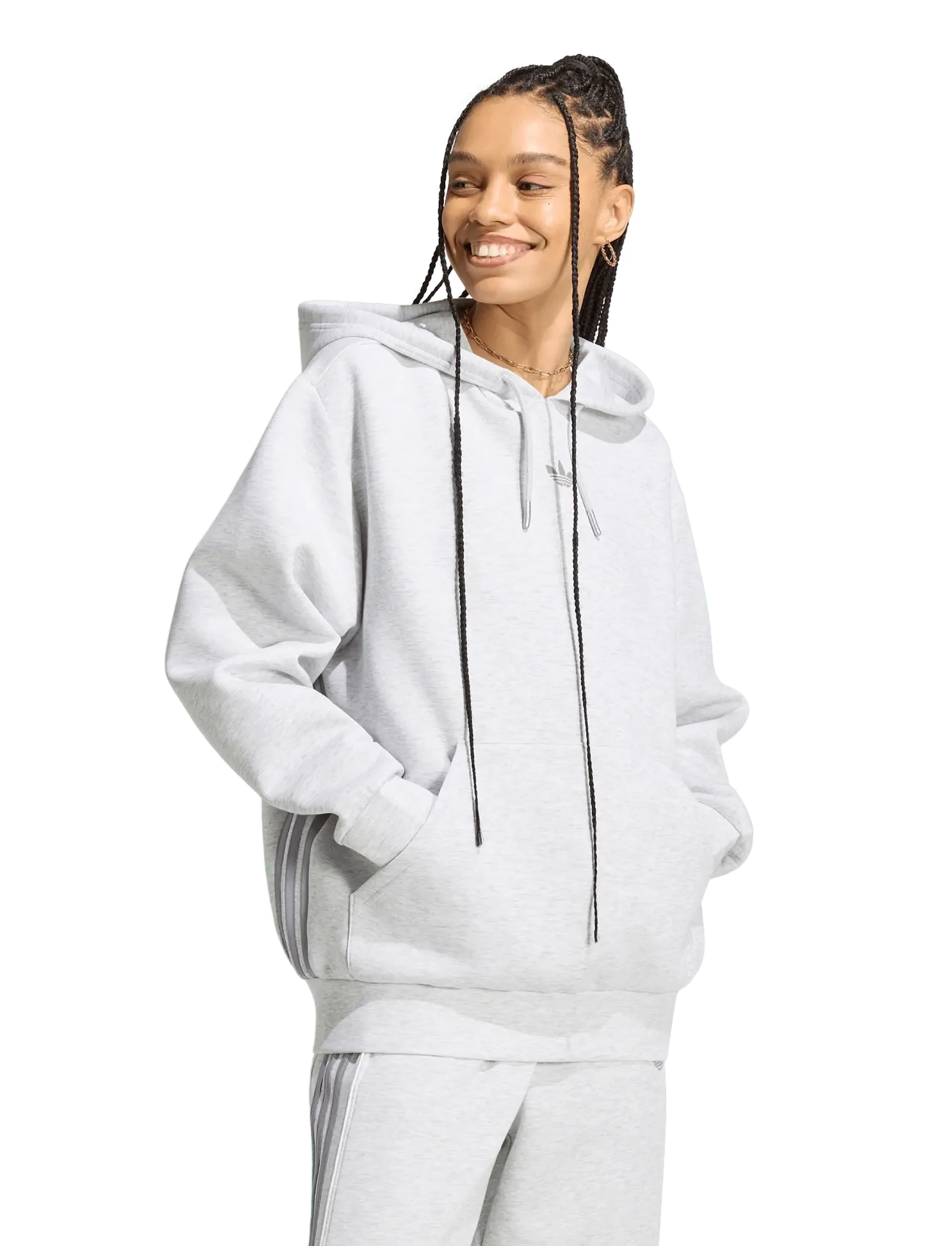 adidas Originals - SPACER HOODIE - lgreyh/refsil/lgsogr/ - 2
