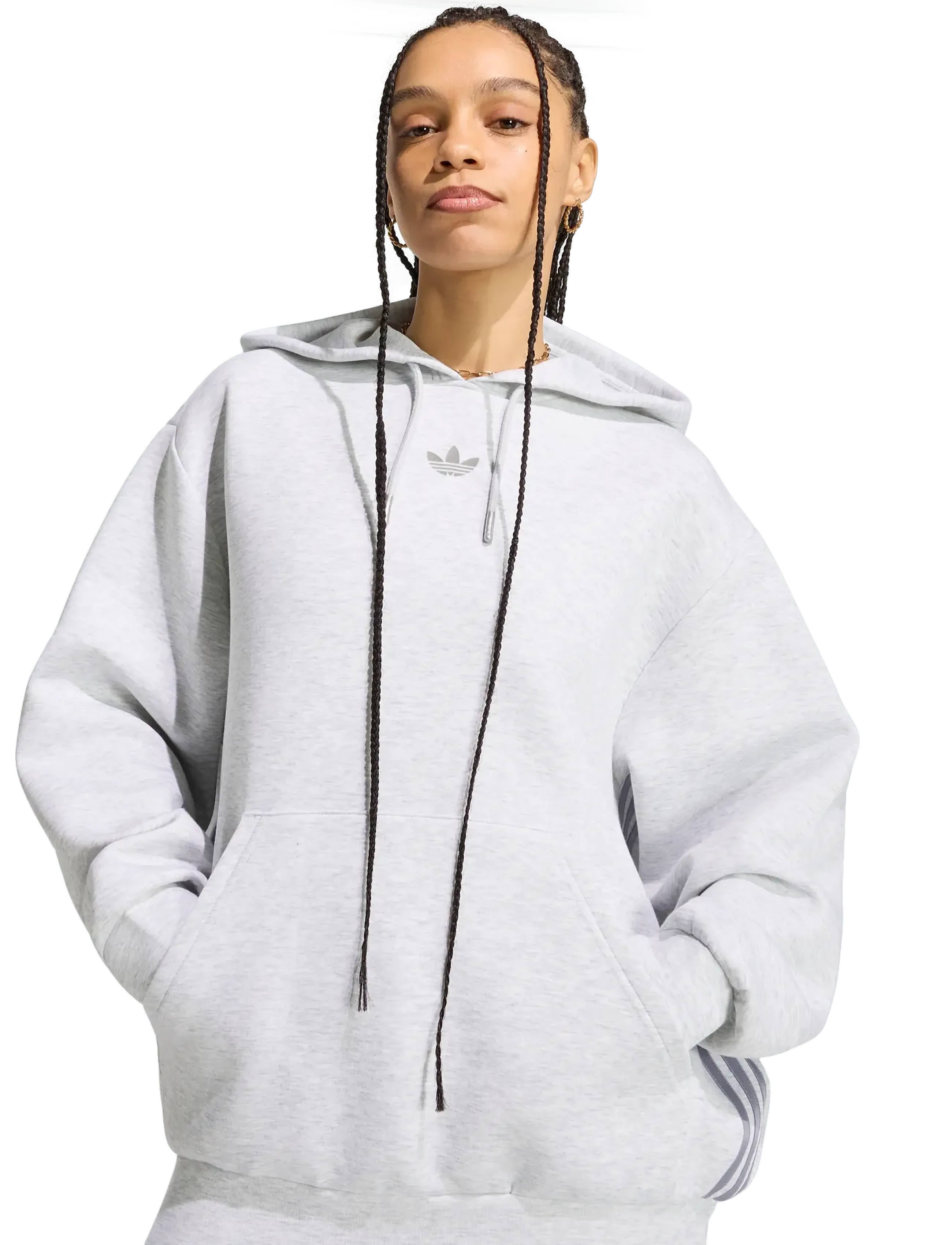 adidas Originals - SPACER HOODIE - lgreyh/refsil/lgsogr/ - 3