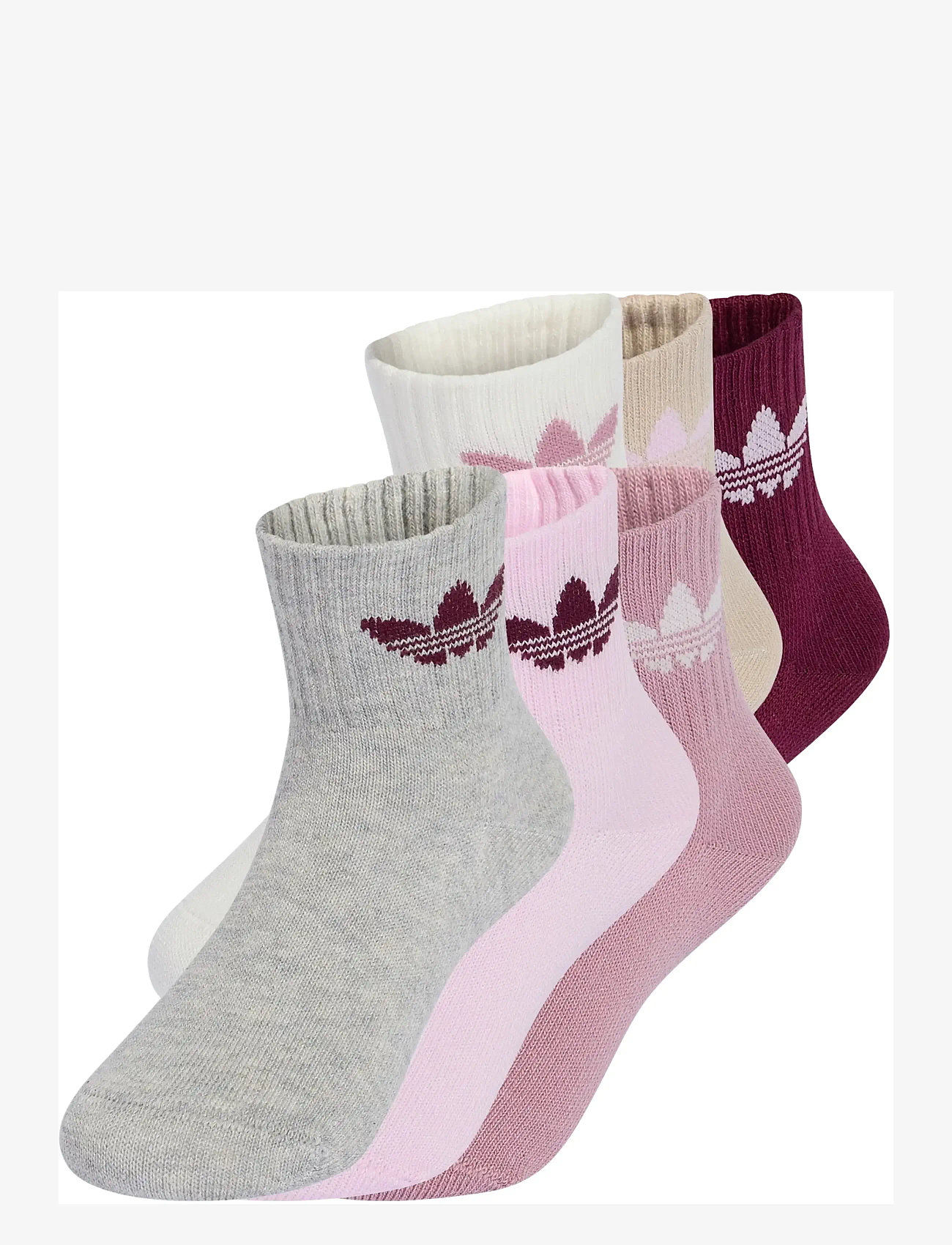 adidas Originals - KIDS SOCK 6PP - ungbarnasokkar - maroon/magmau/orcfus - 0