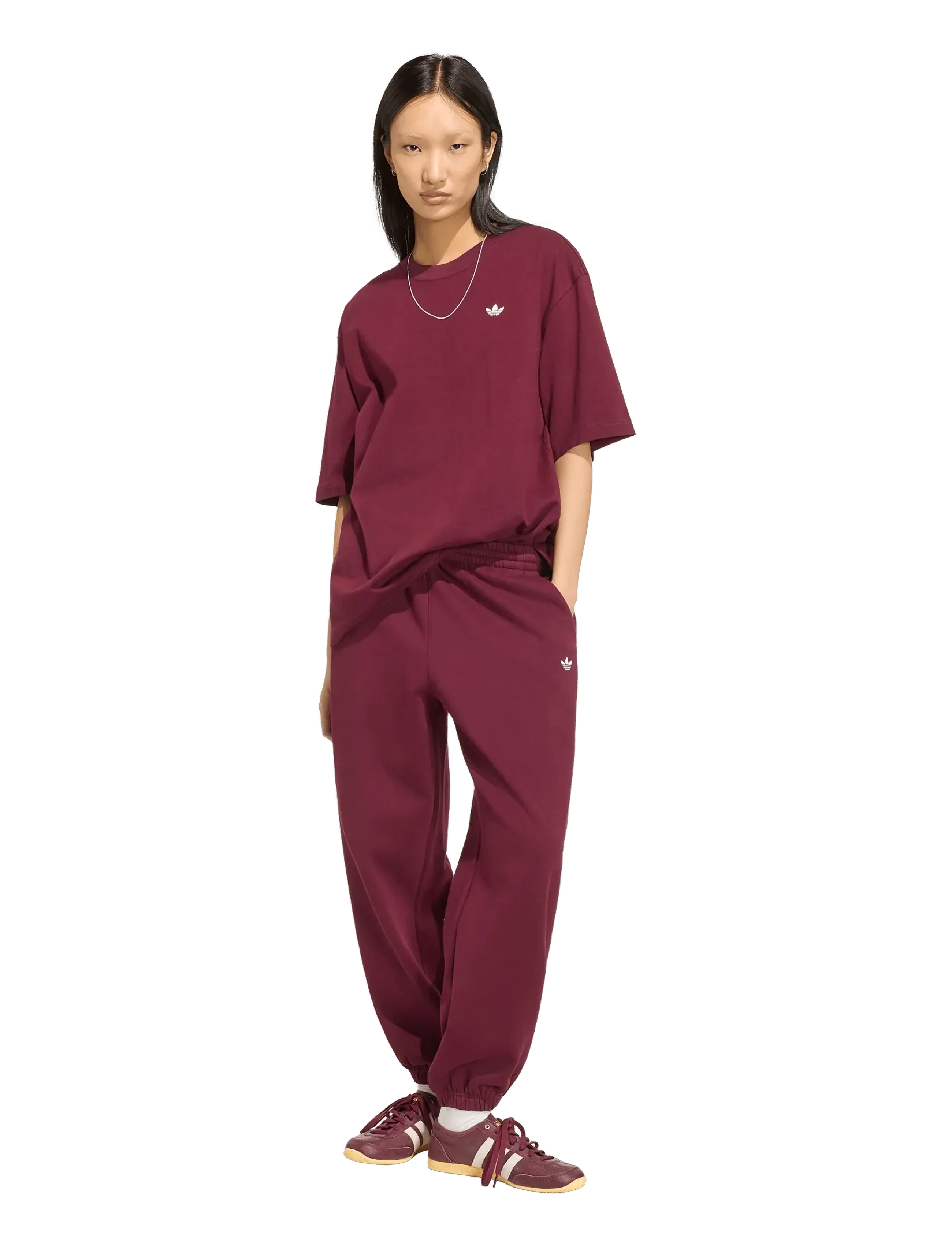 adidas Originals Ess Tee Os, XS, Burgunderrot, Frauen