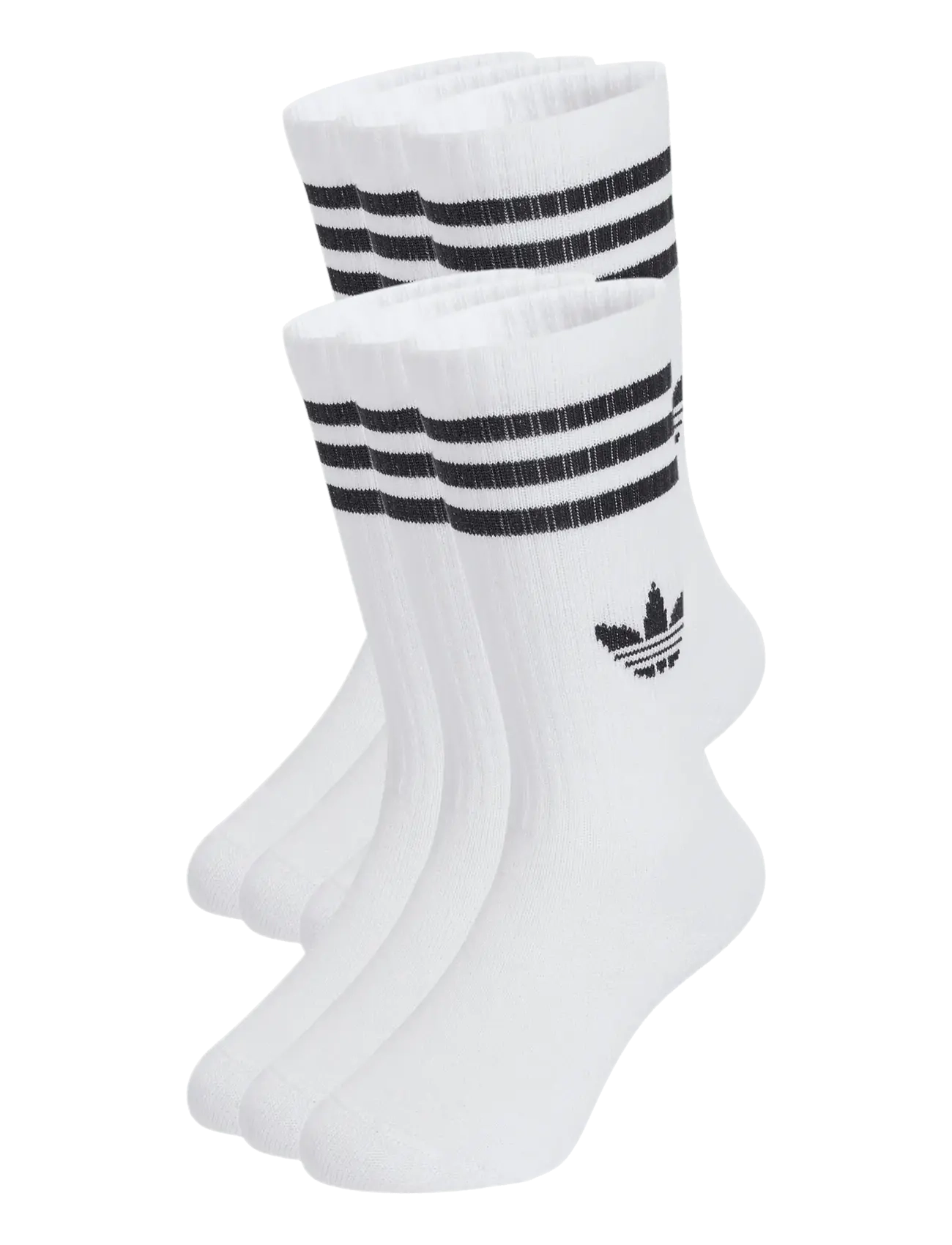 adidas Originals 3S Crew S 6P K, 16-18, White, Sport > Socks, Børn