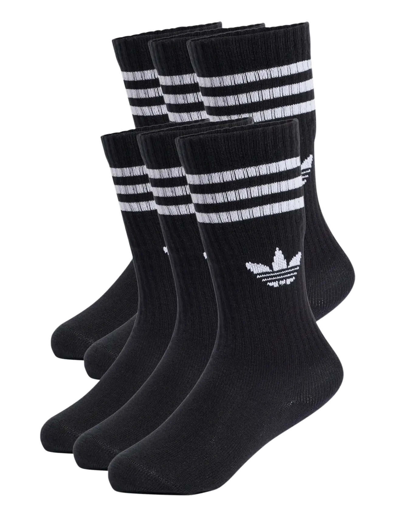 adidas Originals 3S Crew S 6P K, 16-18, Black, Sport > Socks, Børn
