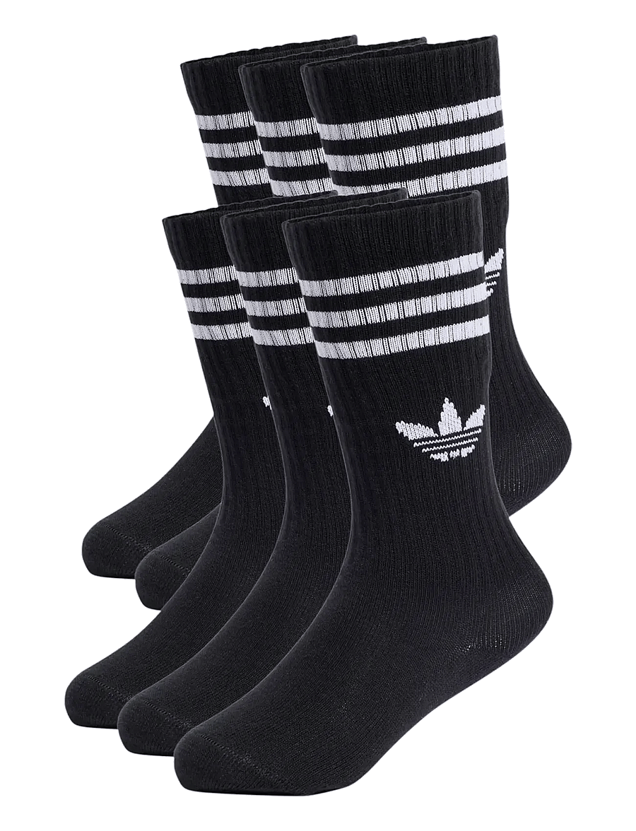 adidas Originals - 3S CREW S 6P K - strømper - black/white - 0
