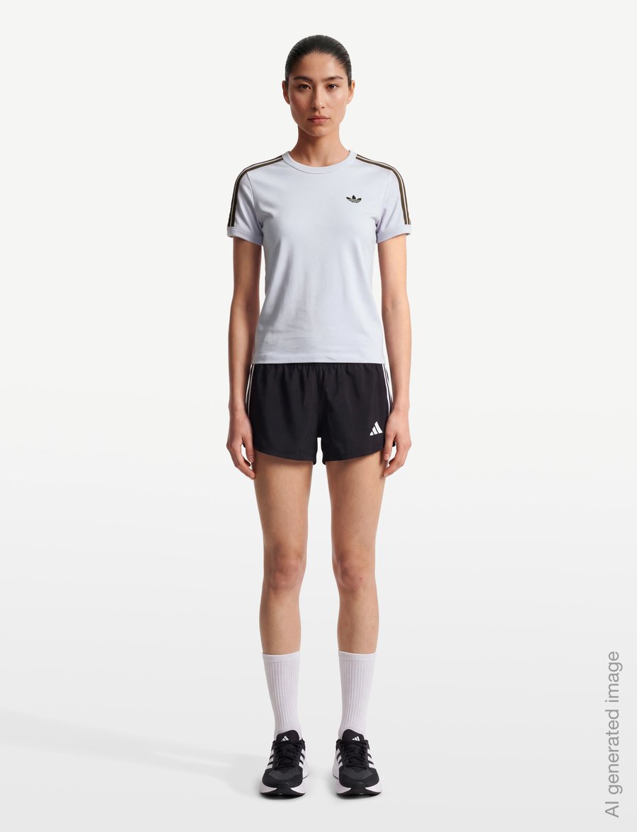 adidas Originals - 3S TEE SLIM - topi un t-krekli - fropur/olistr - 0