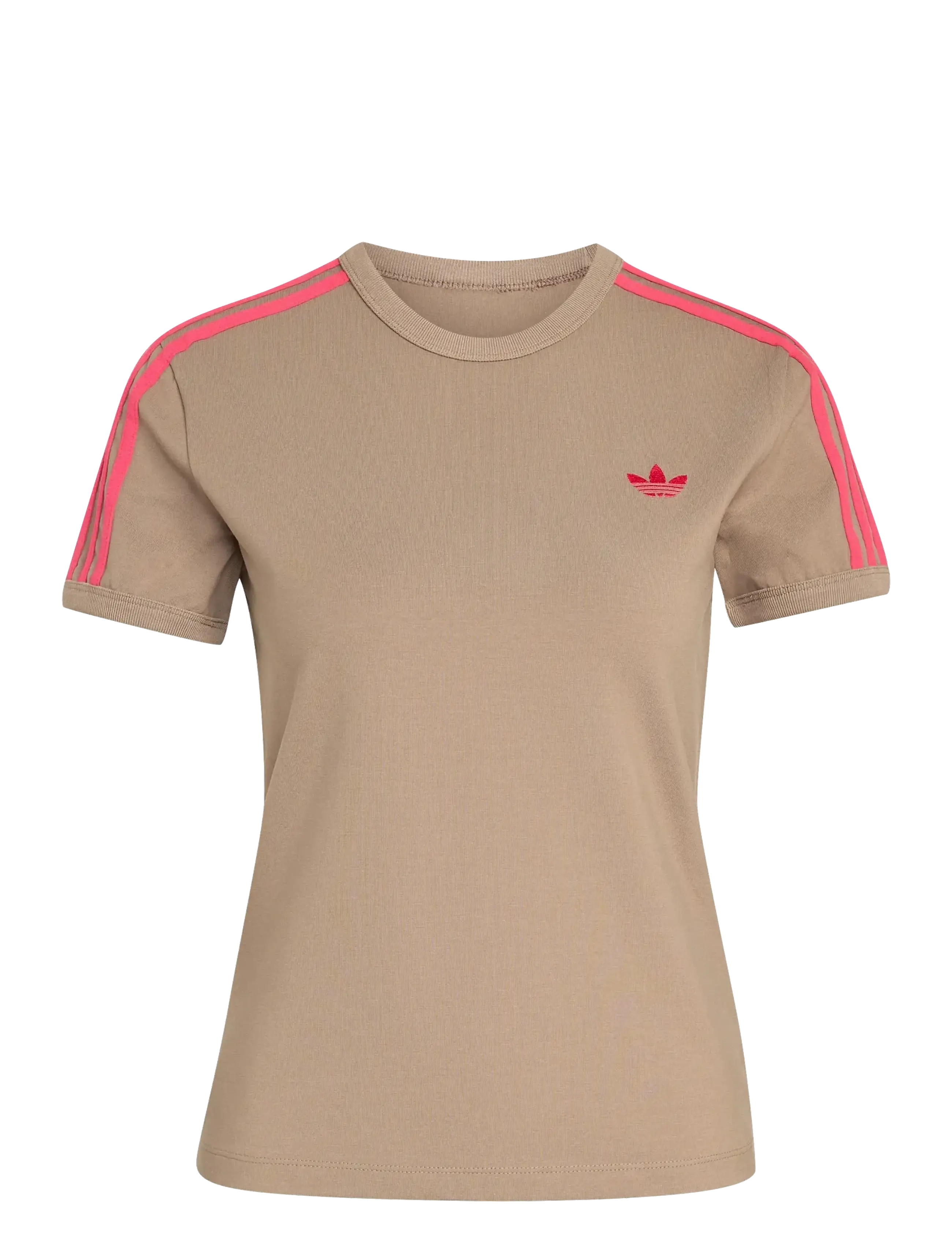 adidas Originals - 3S TEE SLIM - t-shirts - khasix/powpnk - 1