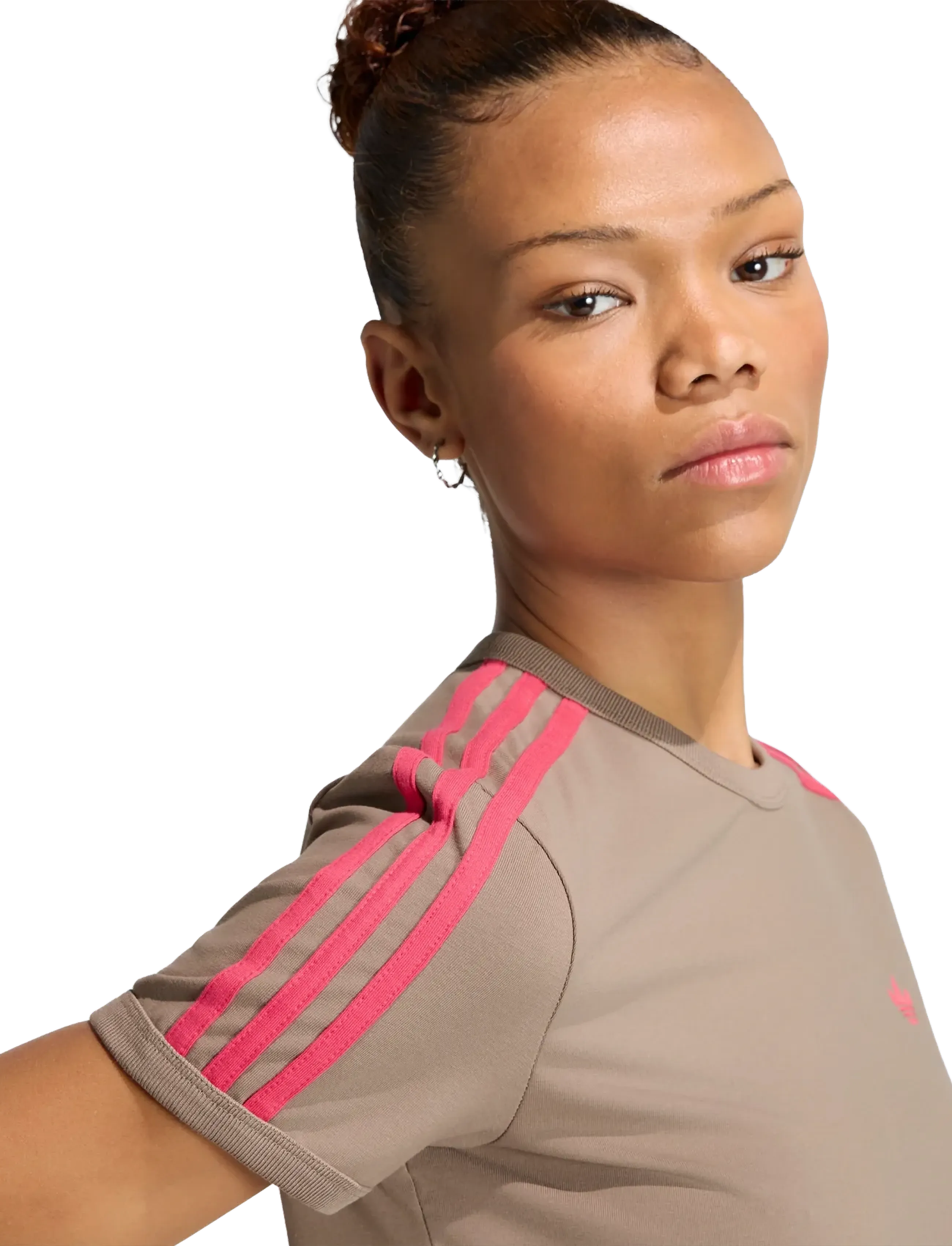 adidas Originals - 3S TEE SLIM - t-shirts - khasix/powpnk - 5