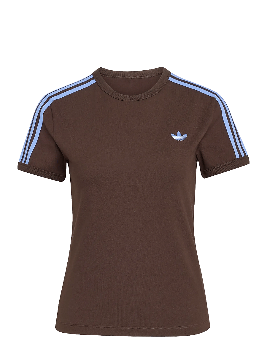 adidas Originals - 3S TEE SLIM - t-shirts - auco/blufus - 1