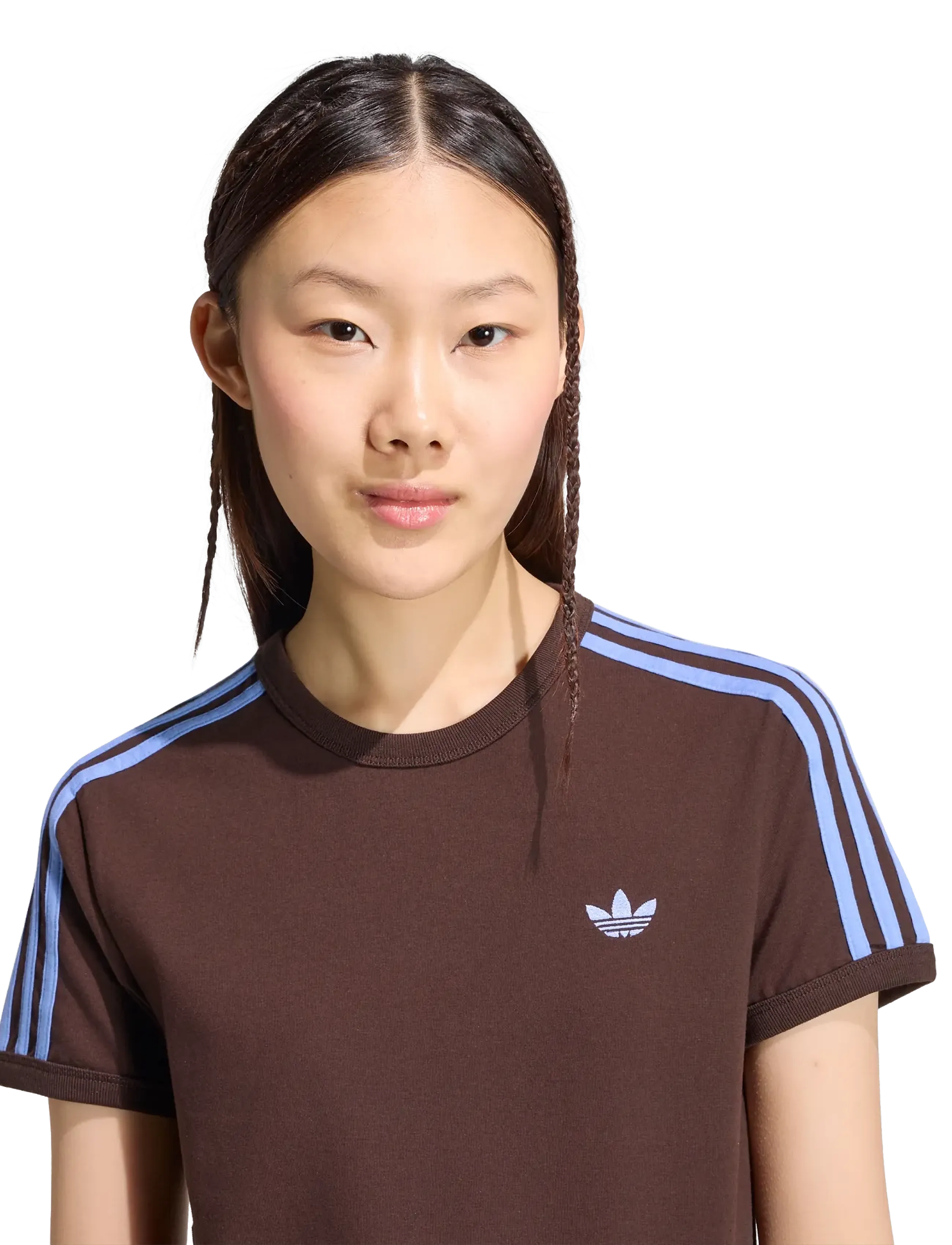 adidas Originals - 3S TEE SLIM - t-shirts - auco/blufus - 3