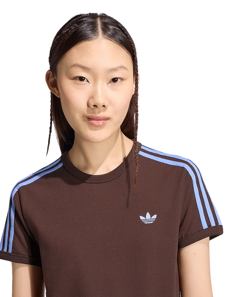 adidas Originals - 3S TEE SLIM - t-shirts - auco/blufus - 3