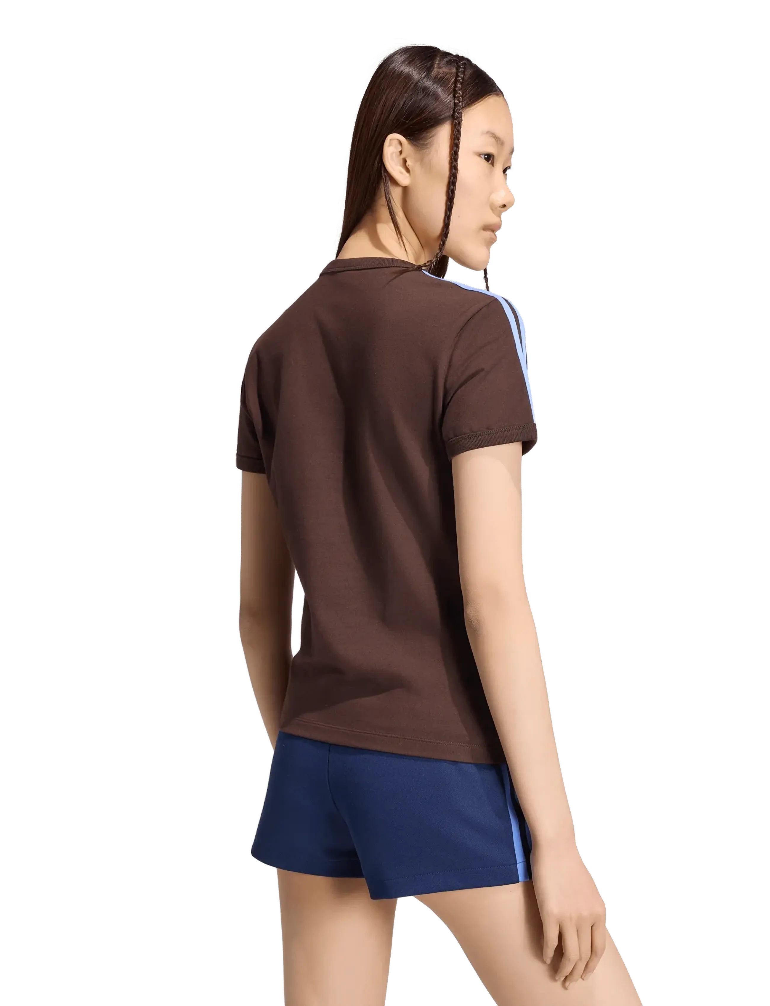 adidas Originals - 3S TEE SLIM - t-shirts - auco/blufus - 5