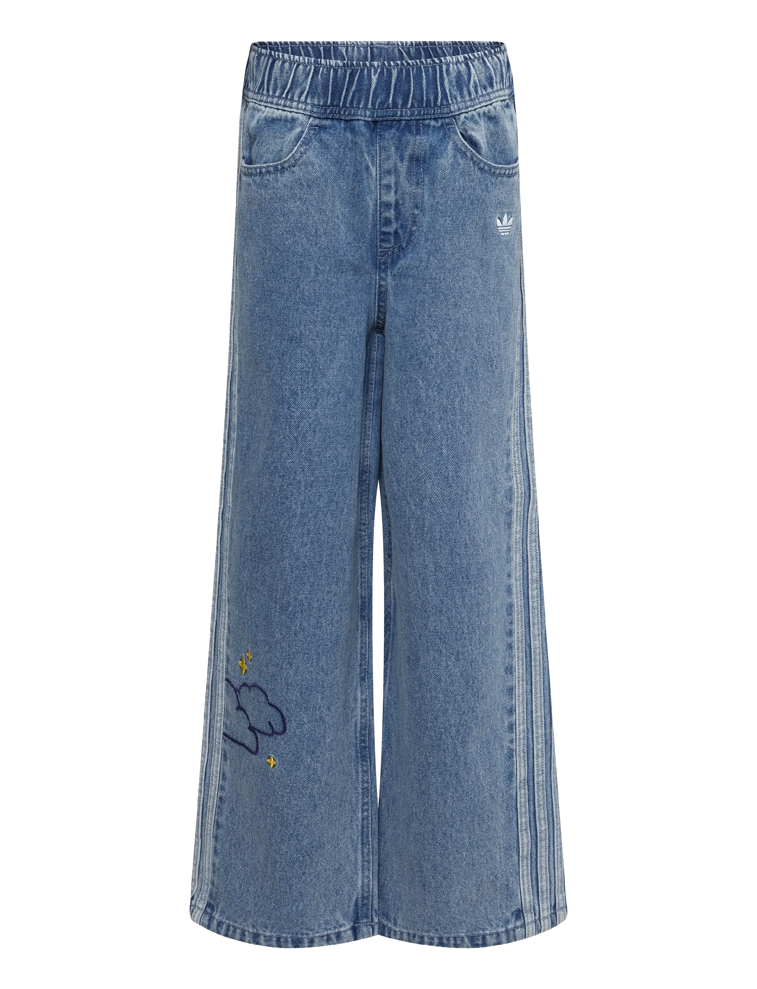 adidas Originals Lo Denim Pant, Børn, Vide Ben Denim Bukser, Blå, Str: 140