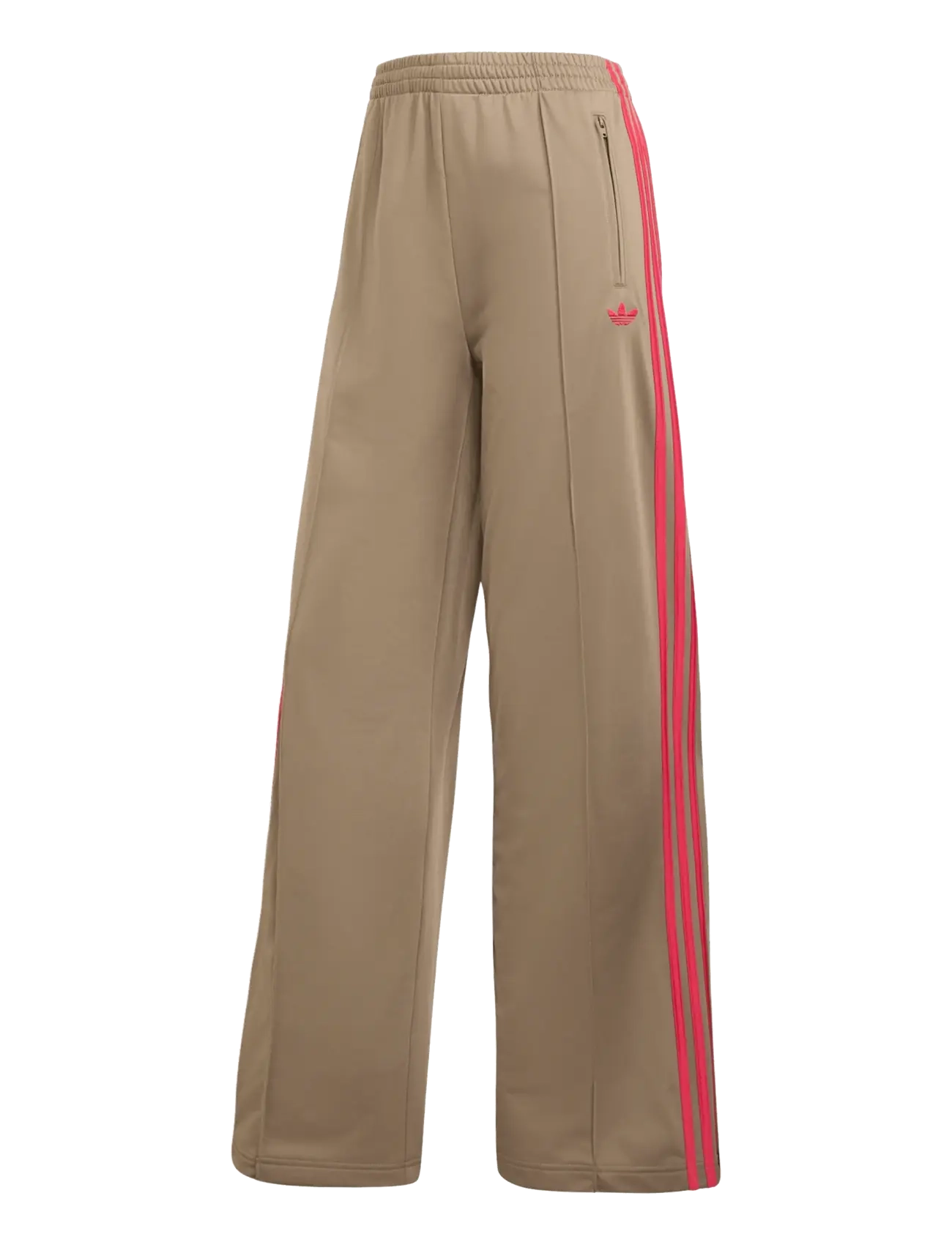 adidas Originals Firebird LOOSE TP - Trousers - KHASIX/POWPNK / beige