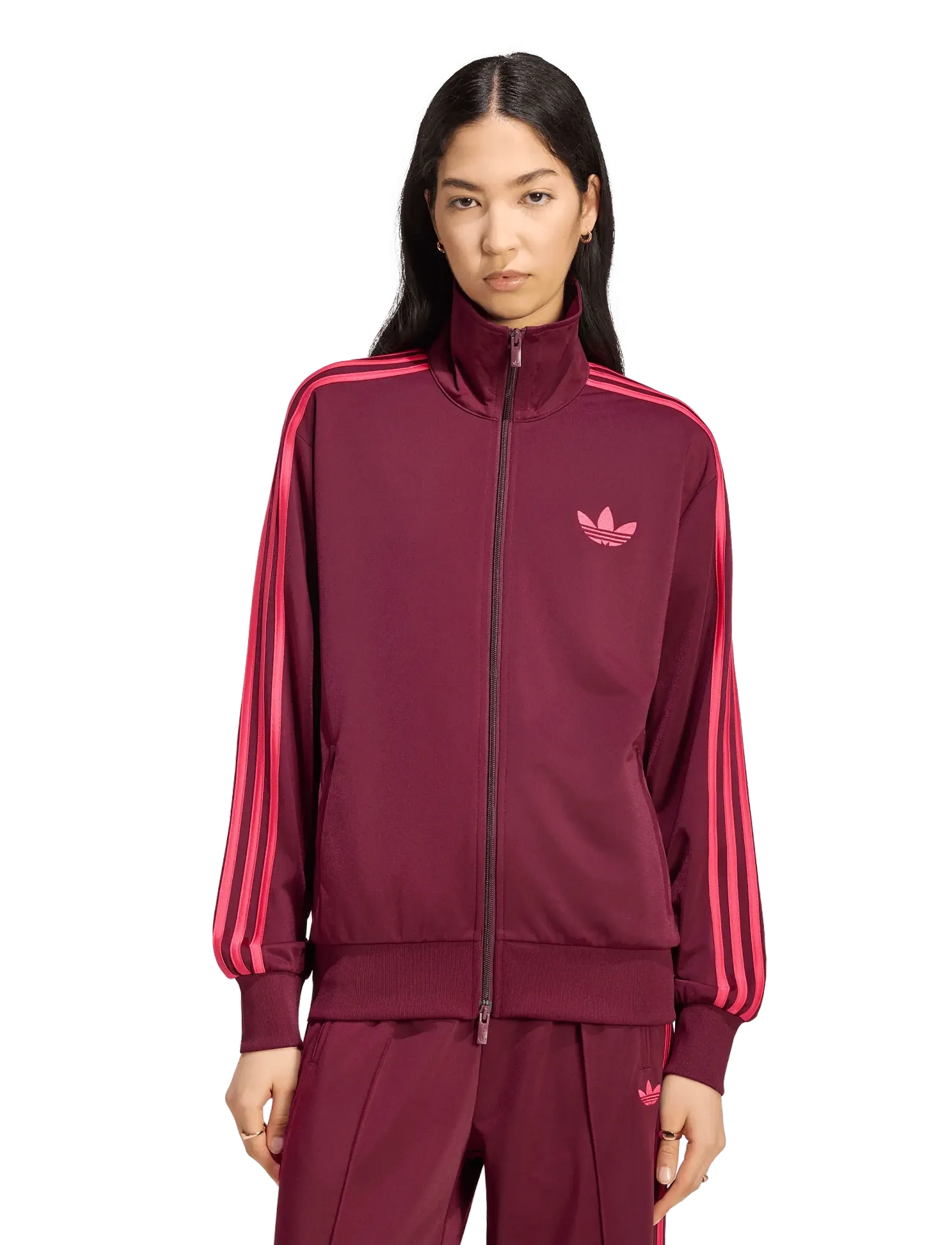 adidas Originals - Firebird TT LOOSE - freizeitjacken - maroon/powpnk - 2