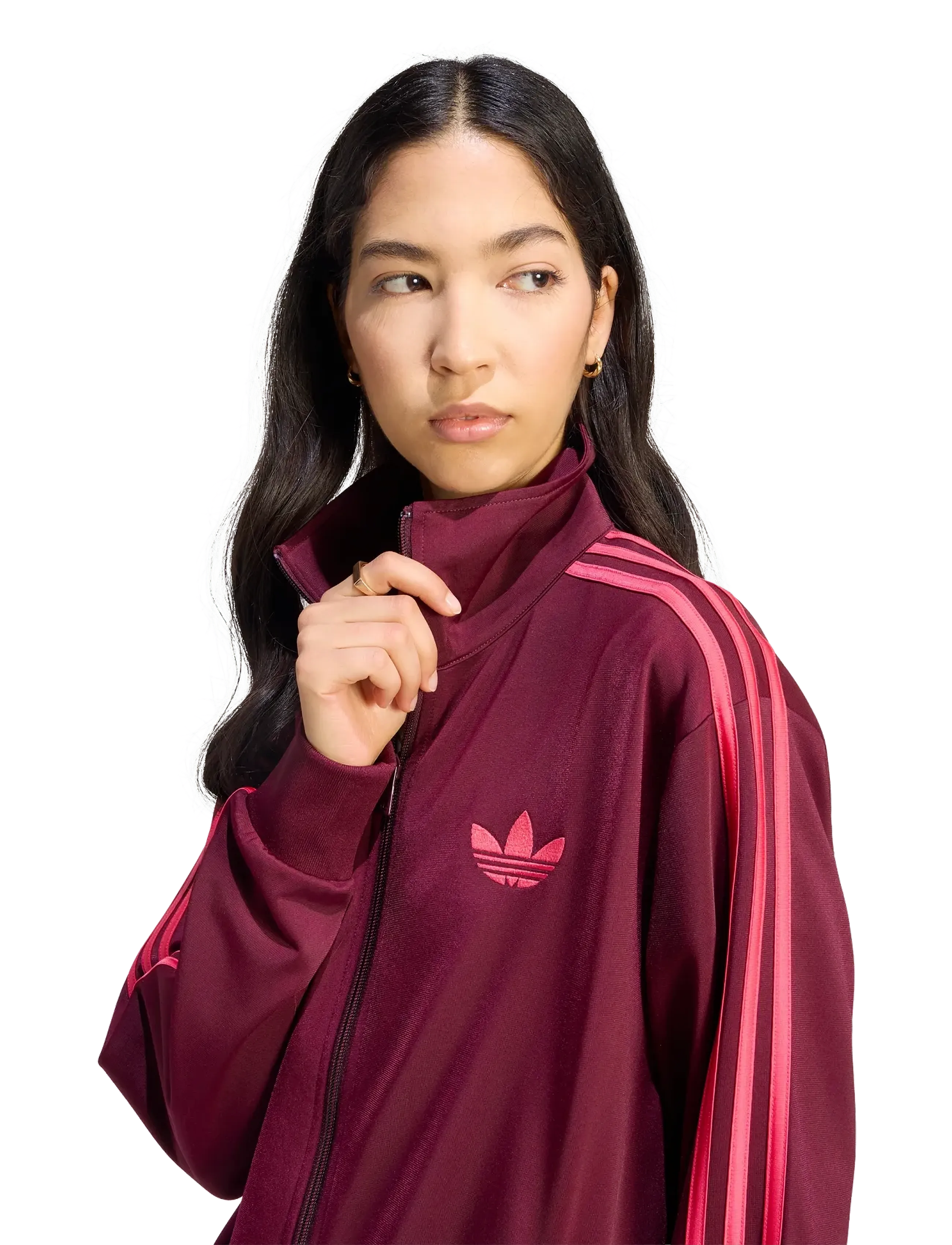 adidas Originals - Firebird TT LOOSE - freizeitjacken - maroon/powpnk - 3