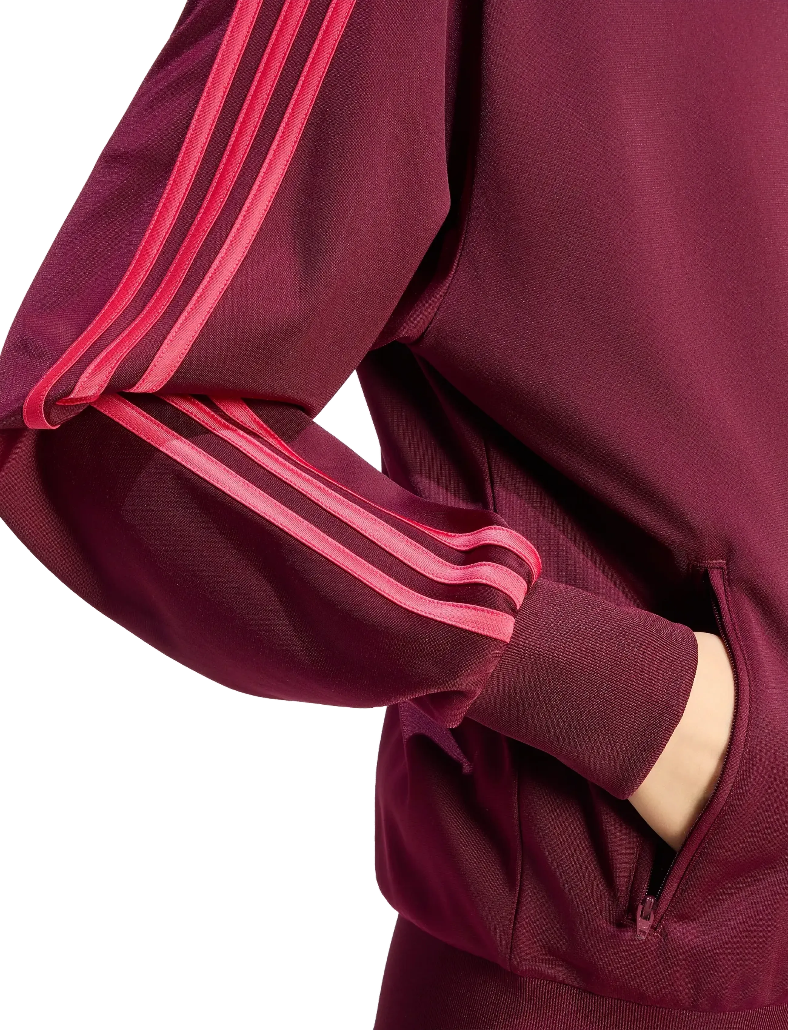 adidas Originals - Firebird TT LOOSE - freizeitjacken - maroon/powpnk - 4