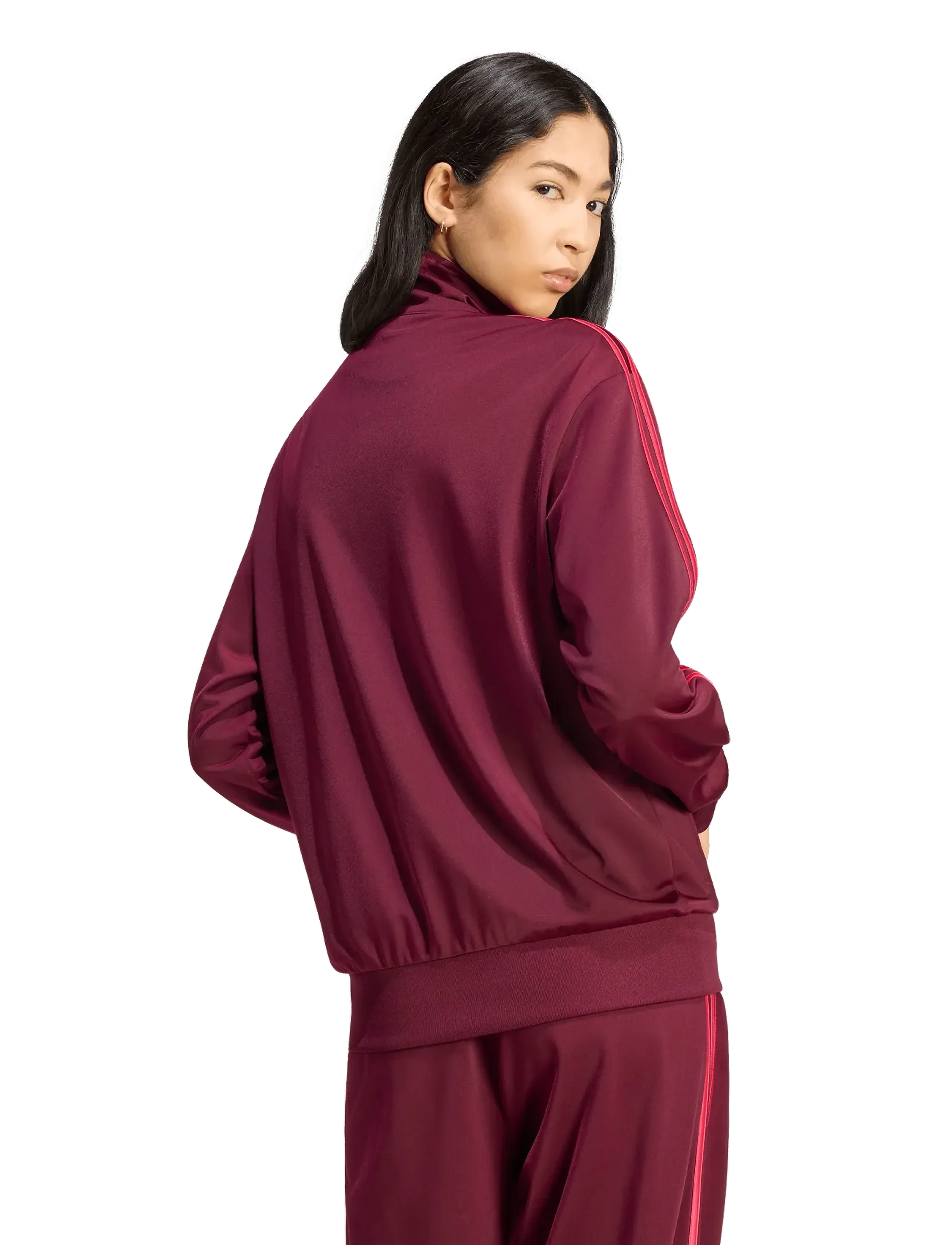 adidas Originals - Firebird TT LOOSE - freizeitjacken - maroon/powpnk - 5