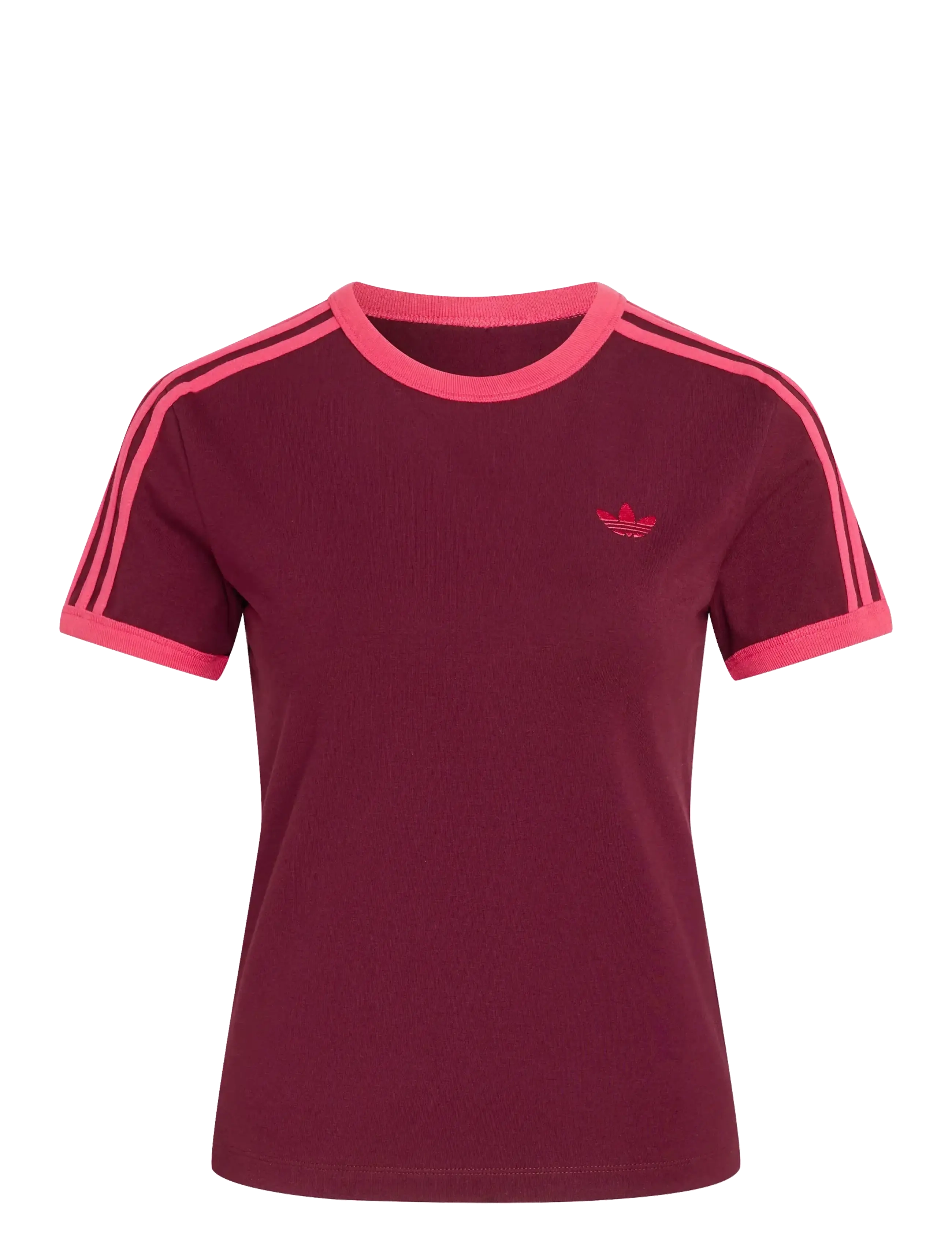 ADIDAS ORIGINALS 3S Tee Slim Burgundy - XXL - Damen