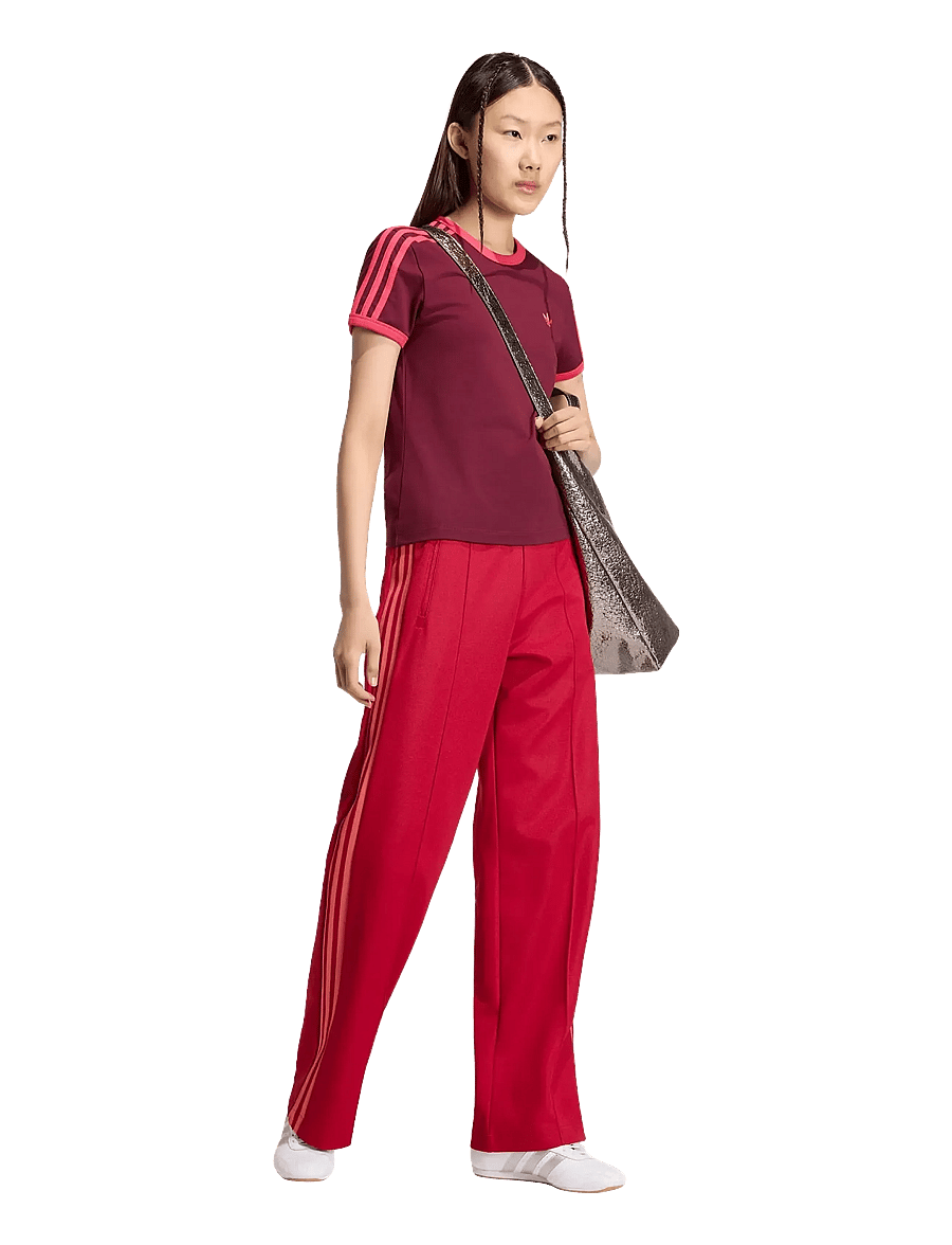 adidas Originals - 3S TEE SLIM - t-shirts - maroon/powpnk - 0