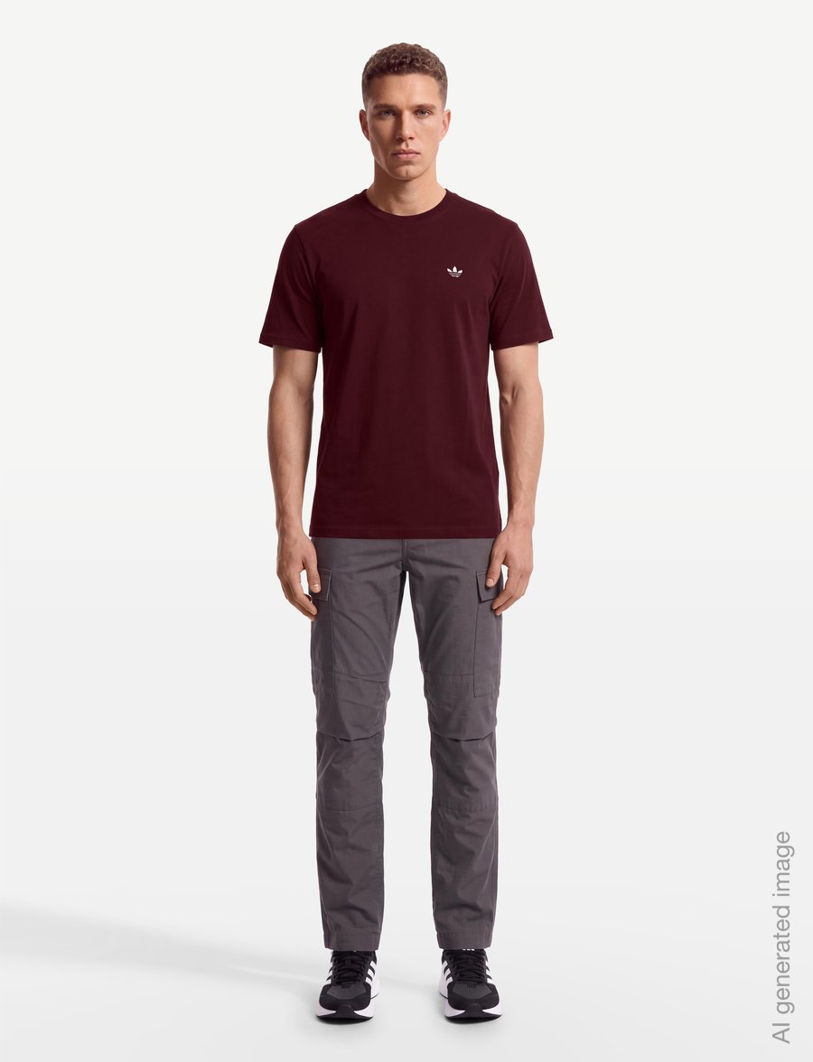 adidas Originals - ESS REG TEE - alussärgid ja t-särgid - maroon - 0